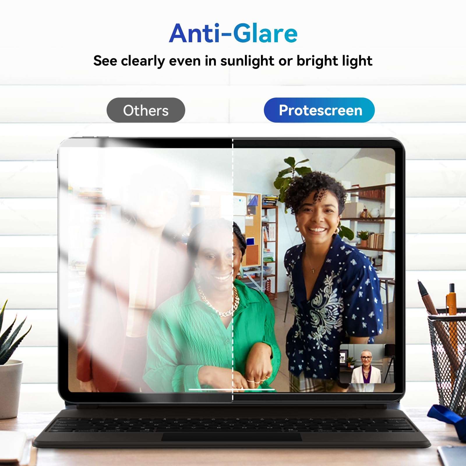 Magnetic Privacy Filter Compatible with iPad Pro 13 Inch 7th (2024, M4), Removable Anti Glare Blue Light Privacy Screen Privacy Screen Privacy Screen 6