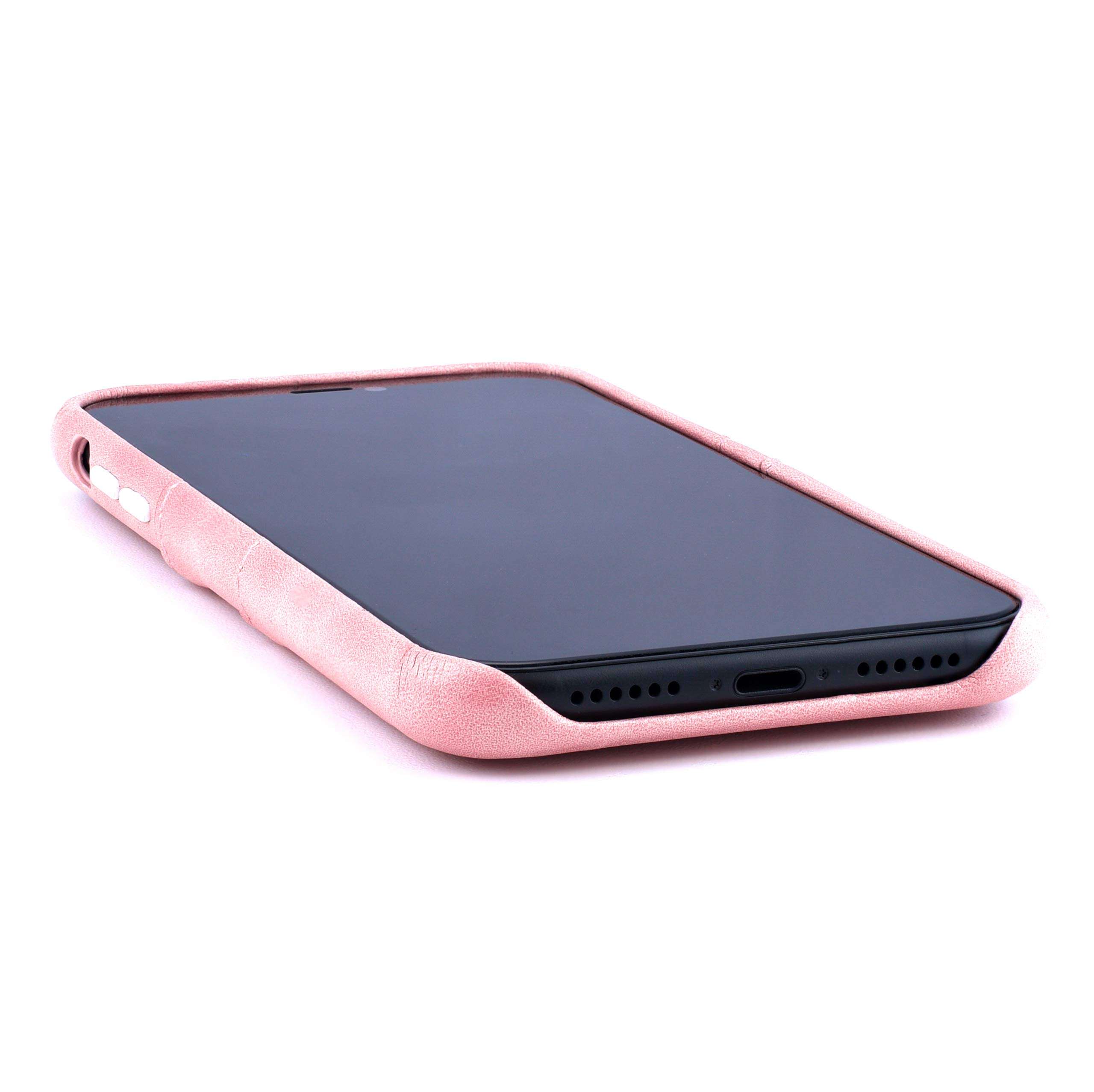 Dockem Wallet Case for iPhone 11: Built-in Metal Plate for Magnetic Mounting & 2 Credit Card Holders; Exec M2, 6.1", Smooth Synthetic Leather: (Pink) 6