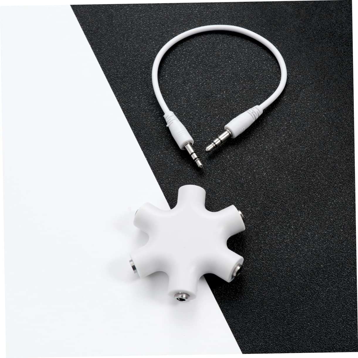 DIYEAH Way Audio Splitter Snowflake Shape Headphone Sharing Device for to Earphones Speakers Compatible with All Digital Devices Friendly 6