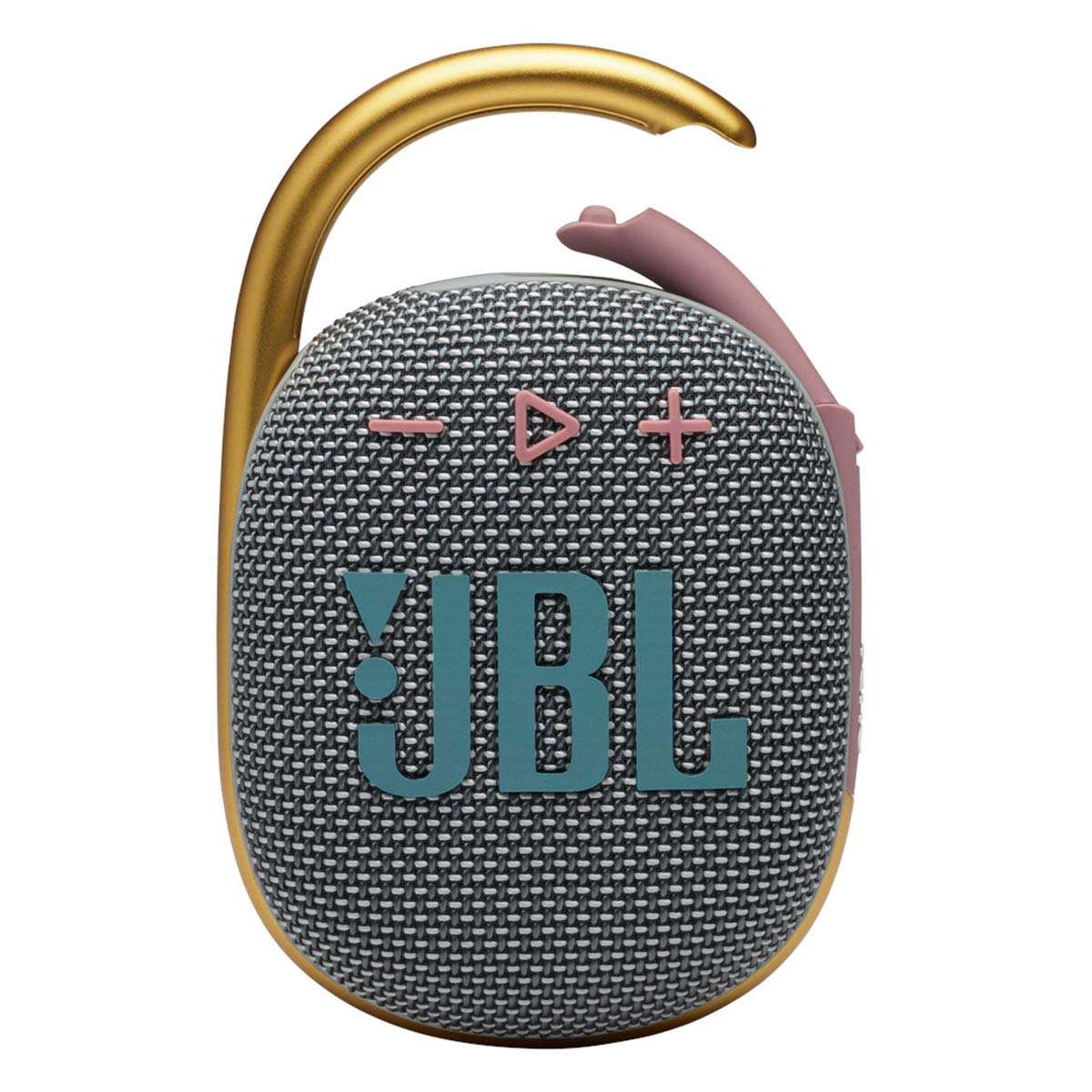 JBL Clip 4 - Portable Mini Bluetooth Speaker, big audio and punchy bass, integrated carabiner, IP67 waterproof and dustproof, 10 hours of playtime, speaker for home, outdoor and travel (Grey)