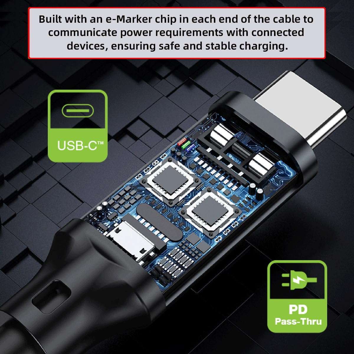 CY USB5.0 80Gbps USB-C Male to Male Cable with 240W and 16K@30hz 8K@60Hz 5K@60Hz Compatible with USB4.0 Thunderbolt3/4/5 (200cm) 4