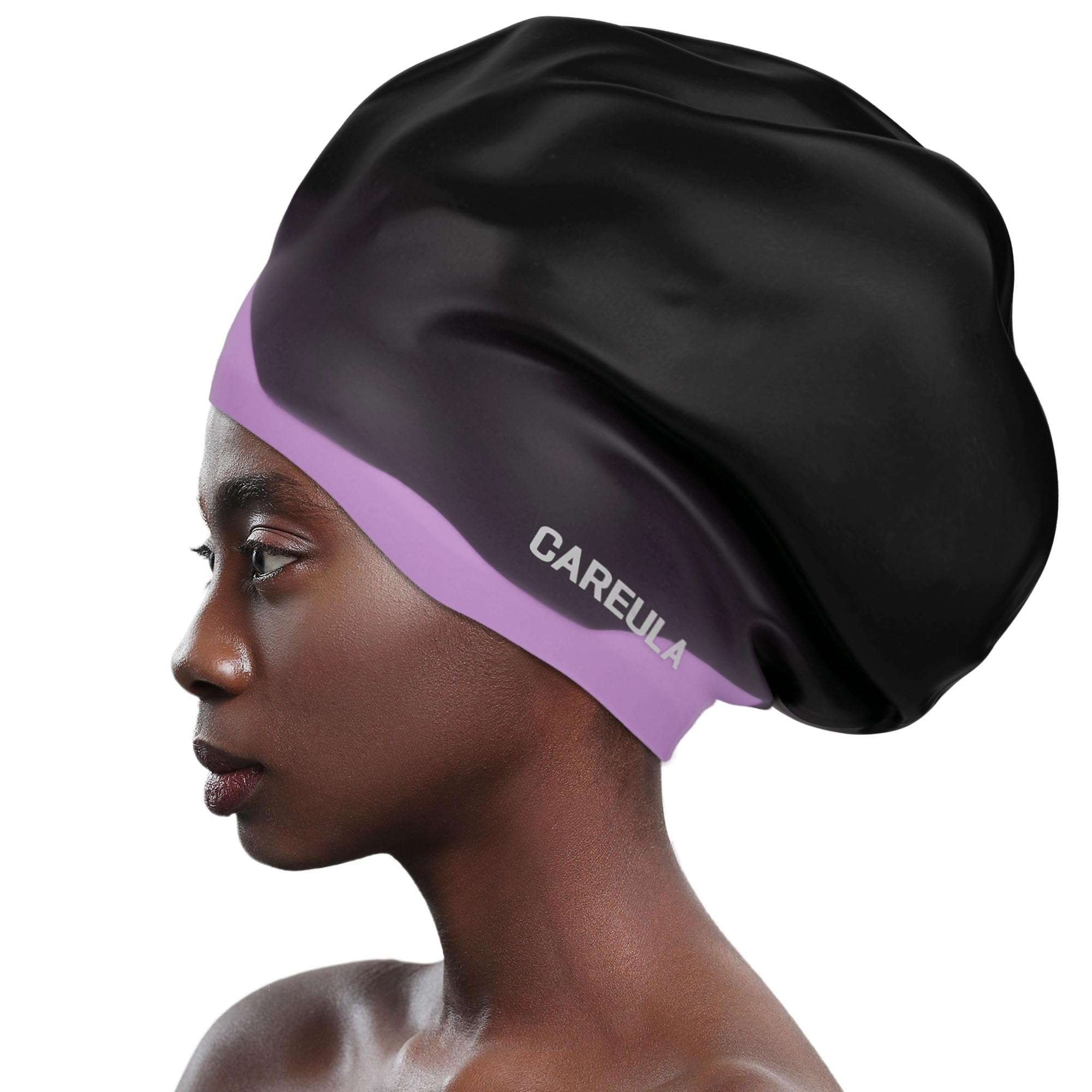 Extra Large Swim Cap for Long Hair Women Men Youth - Waterproof Silicone Swimming Cap for Braids and Dreadlocks Weaves, Hair Extensions, Curls & Afros, Swim Hats Keep Hair Dry, Easy to Put On and Off 1