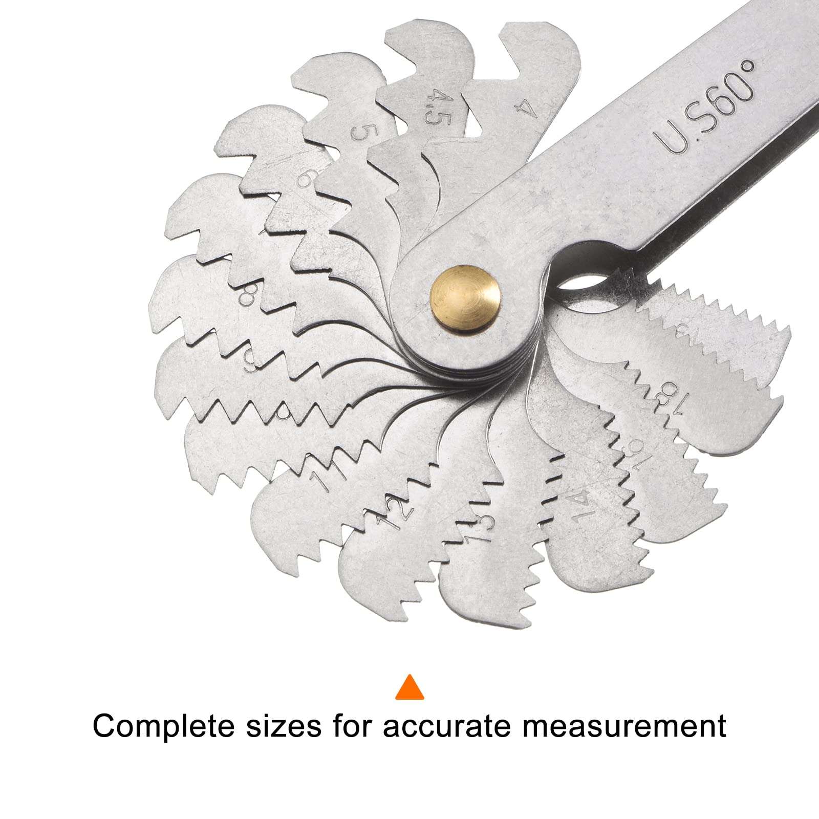 HARFINGTON America SAE Type 4-62 Screw Thread Pitch Gauge Tool Pitch Cutting Gauge Caliper Gauges Measuring Tool for Industrial Measurement 5