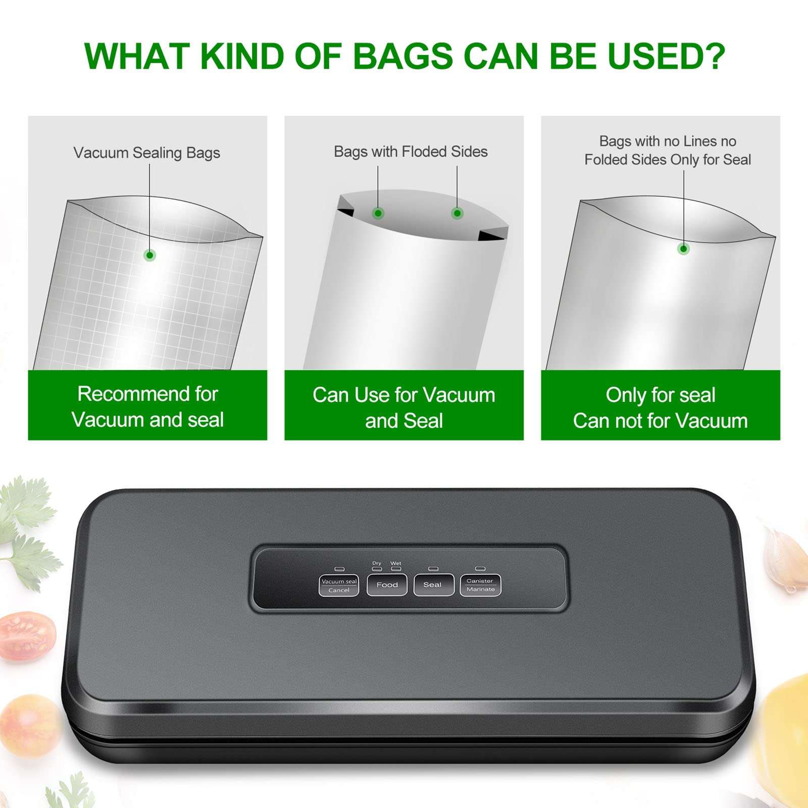 Neeyer Vacuum Sealer Bags,Seal a Meal Sealer Bags,Ideal for Food Saver,BPA Free Safe Universal Pre-Cut bag, 100 Pint 8" x 12" for vac storage, Meal Prep or Sous Vide 4