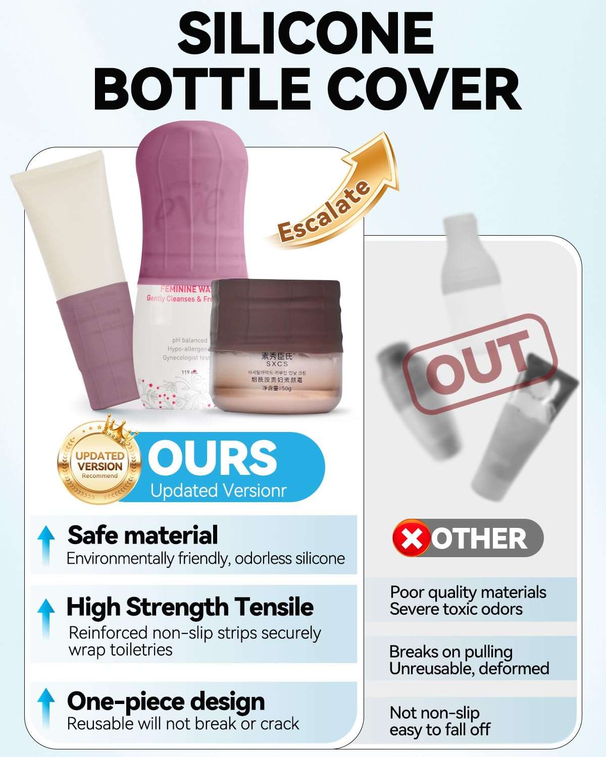 16 Pack Silicone Bottle Cover,Travel Essential for Women Men,Cruise Ship Essential 2025,Beach Vacation EssentialsTravel Size Toiletries,Airplane Travels Accessories Elastic Sleeves for Leak Proofing 3