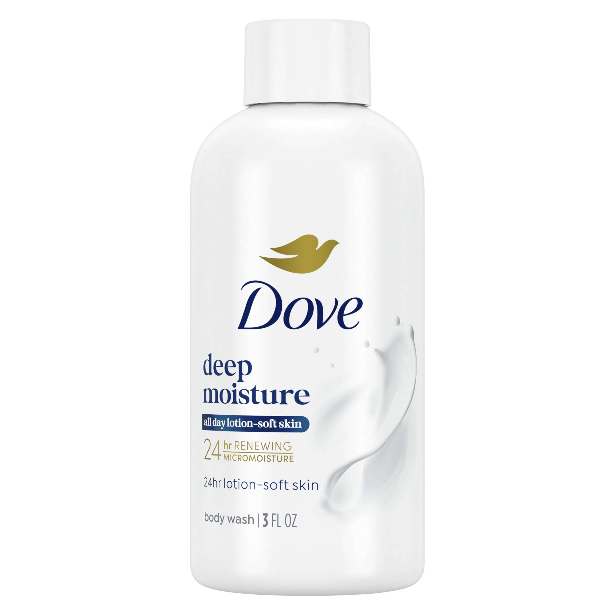 Dove Body Wash Deep Moisture for 24hr Lotion-Soft Skin Moisturizing Skin Cleanser with No Sulfates No Parabens 3 oz 2