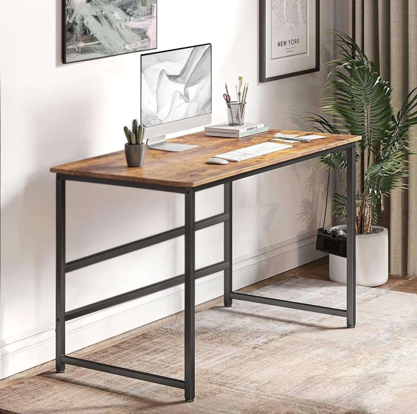 COREMET Portable Wood & Metal Computer Desk | Modern Writing Table | Multipurpose Study Table Best for Home, School, Office Work & More | Ideal for Kids & Adults 5