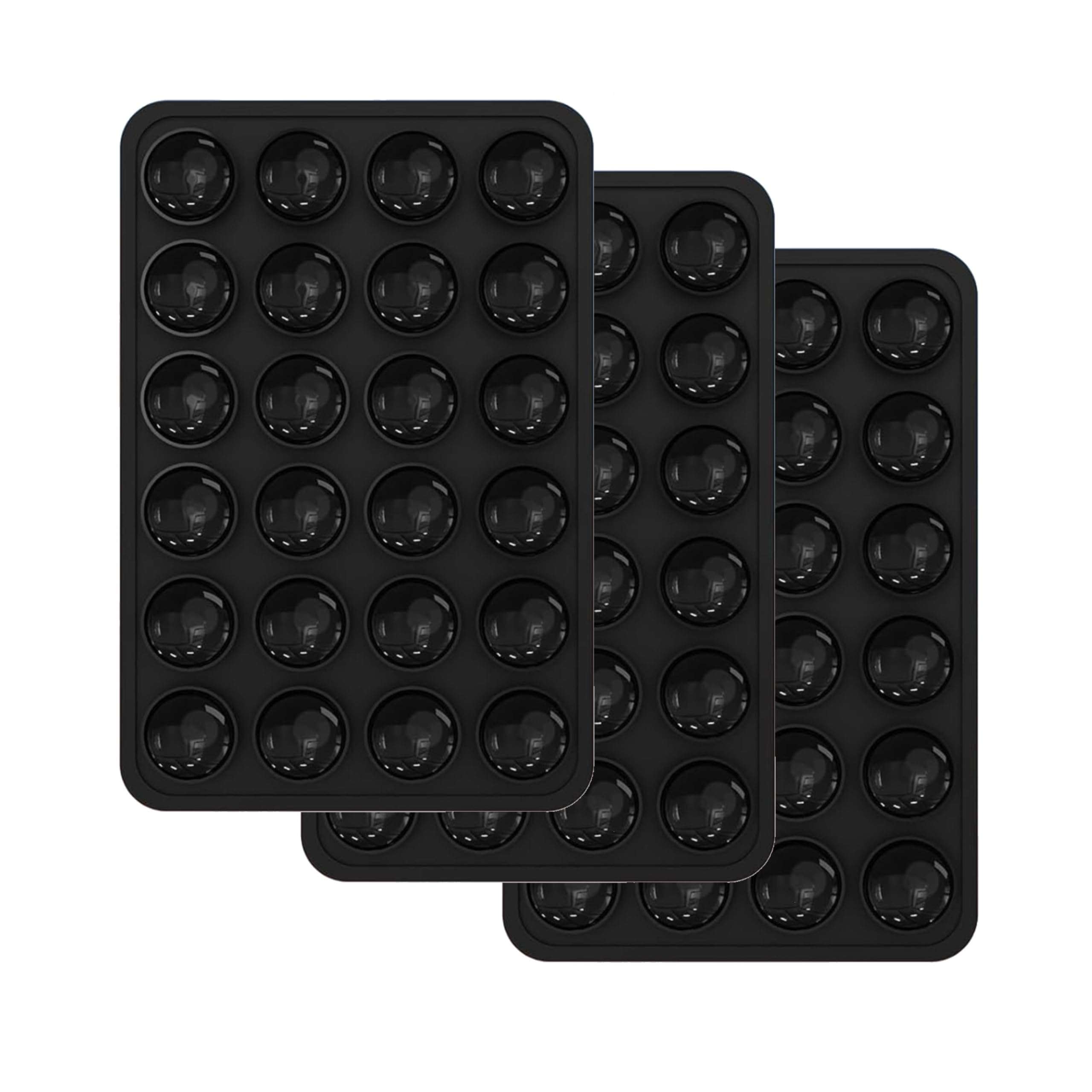 Like Star® Double Sided Back Cover for Silicone Suction Adhesive for Phone Cover | Stick Ease Multi-Purpose Hands-Free Suction Phone Accessory | Strong Grip Holder for Mirror & Shower (Pack of 3)