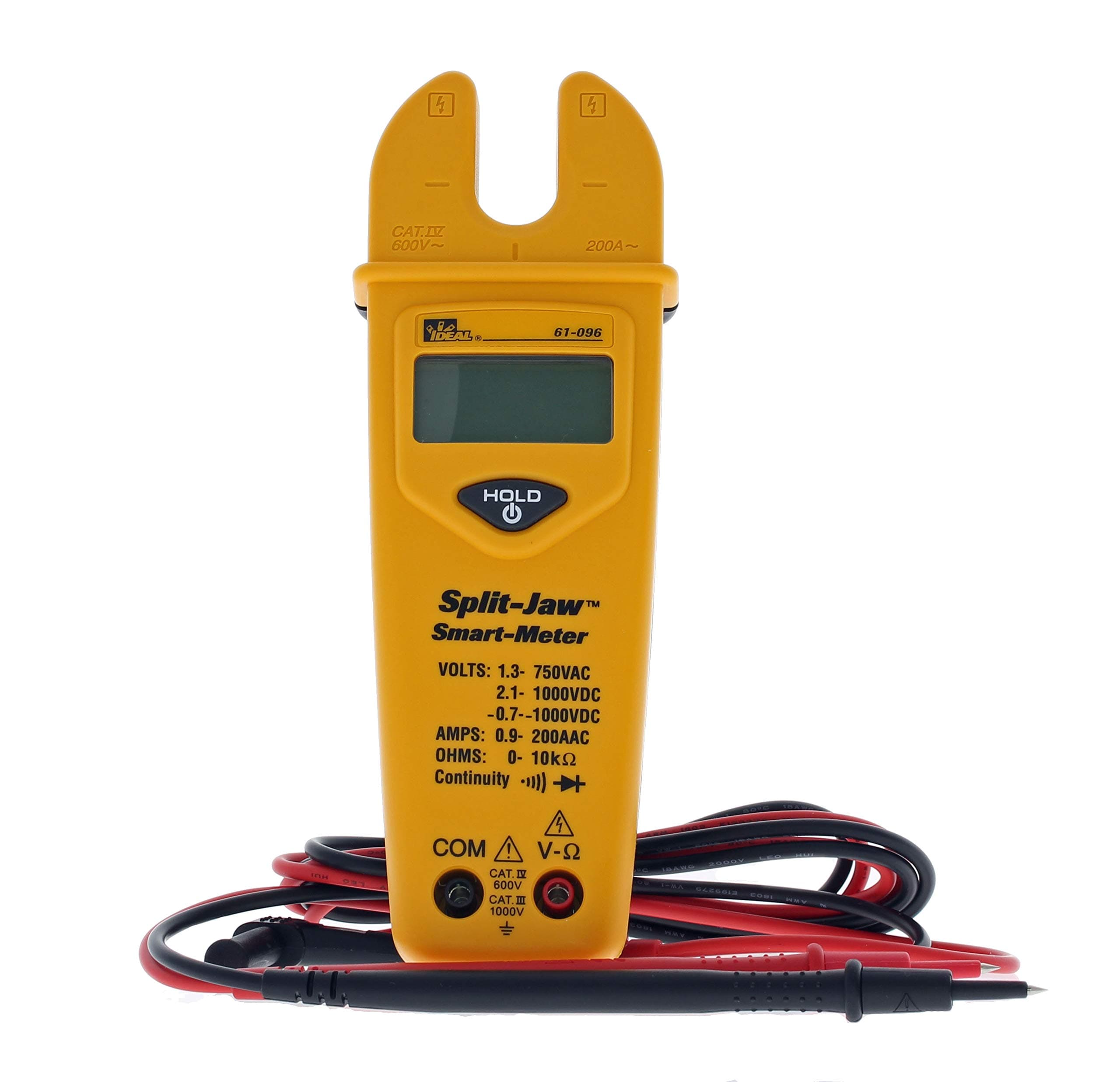 IDEAL INDUSTRIES INC. 61-744 Clamp Meter 600 Amp AC with NCV, Voltage Indicator, CATIII for 600v 1