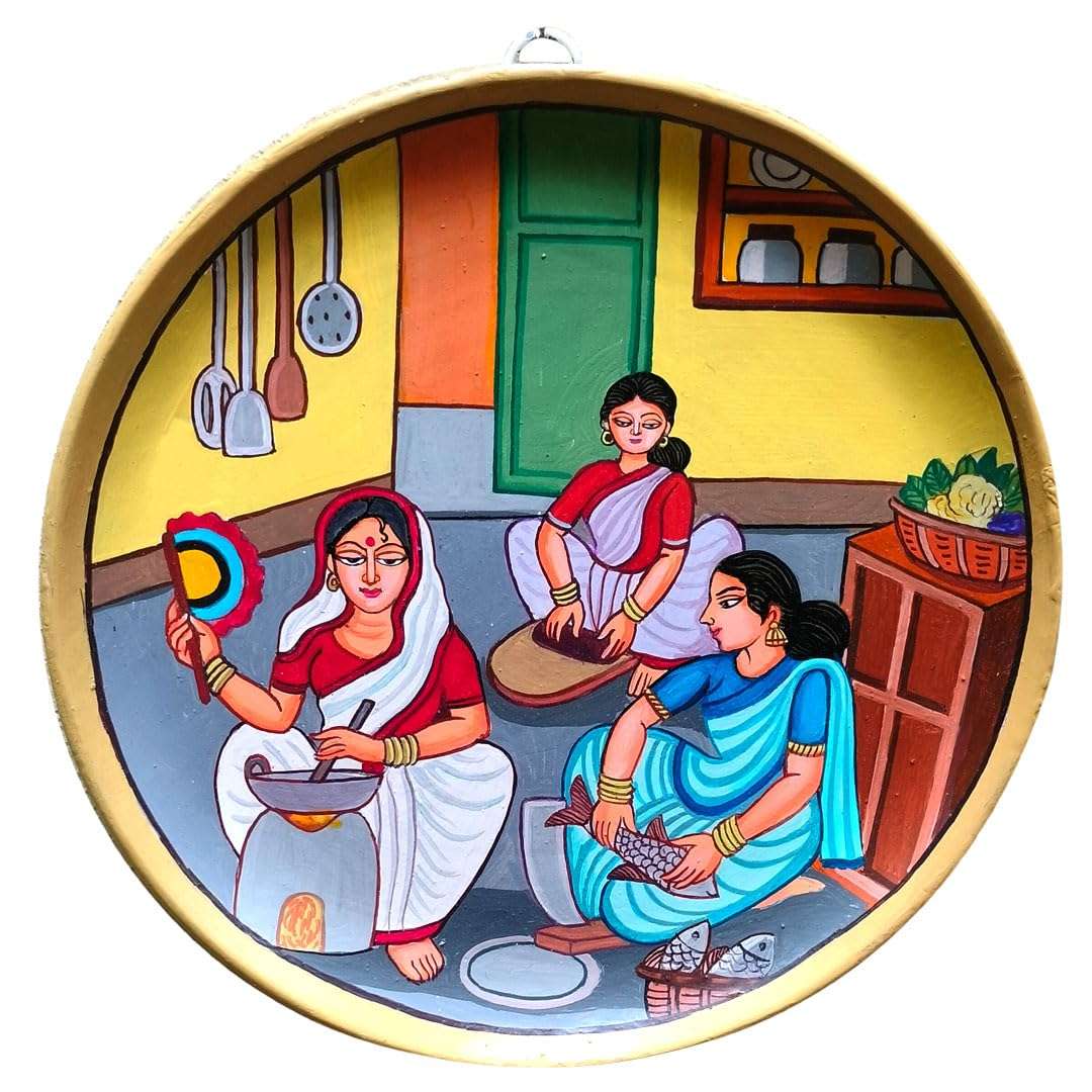 Craftooba Wooden Hand painted and hand crafted decorative wall plates Kitchen | wall hangings | wall decor | Home Decor | Office Decor