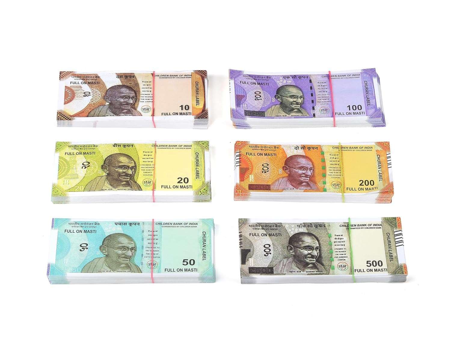 CICONIA Dummy Currency 350 Notes 50 Units Each Denomination All New 10 | 20 | 50 | 100 | 200 | 500 | 2000 Artificial Playing Currency, Learn Money Skills, Fake Money, Dummy Note- Multi Color 1