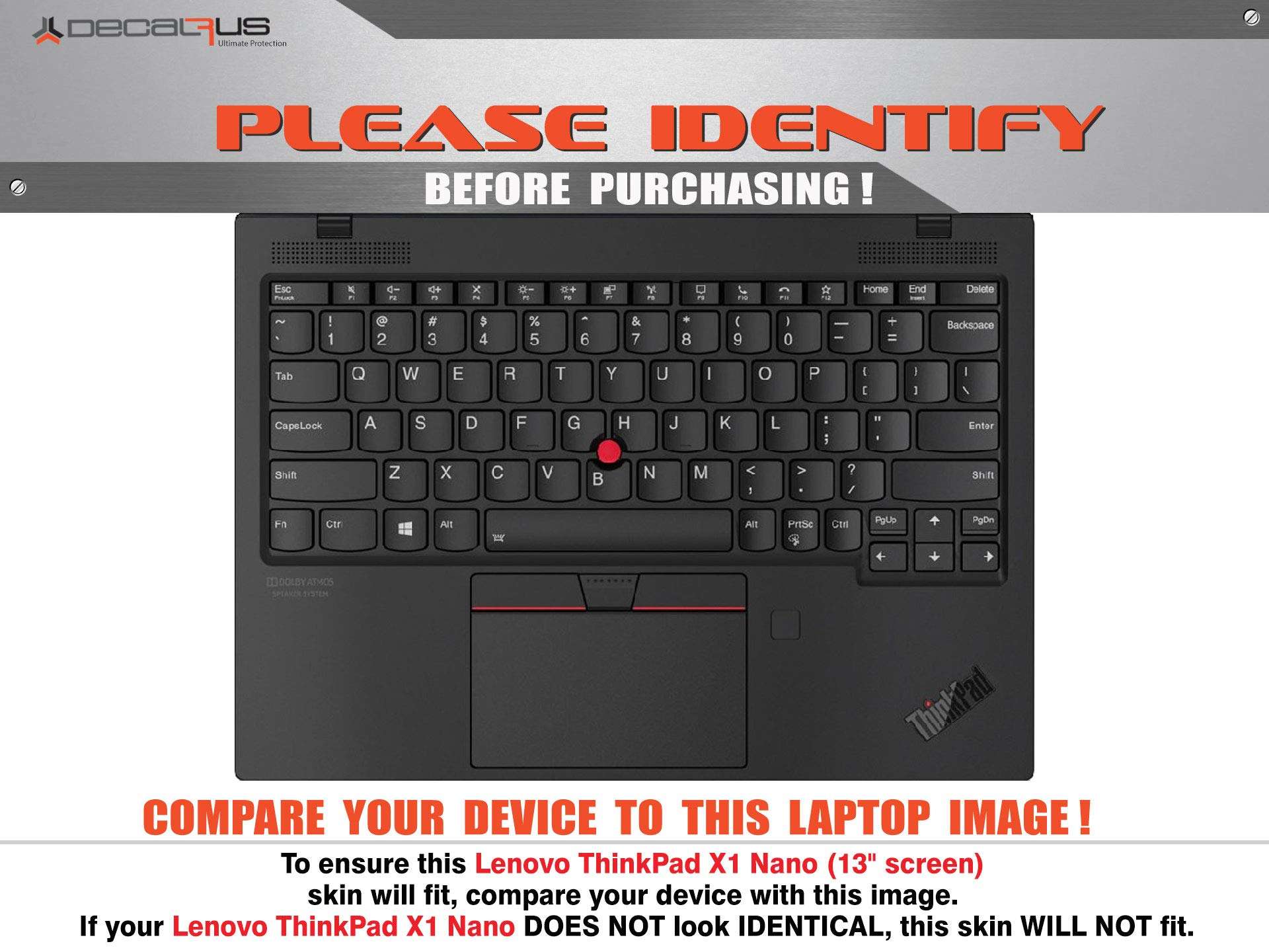 Decalrus - Protective Decal Skin Sticker for Lenovo ThinkPad X1 Nano (13.3" Screen) case Cover wrap LEthnkpdX1_nano-174 3