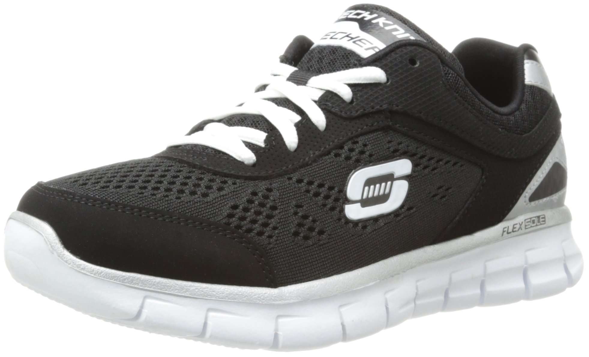 Skechers Kids 95496L Synergy - Power Shield Athletic Sneaker,Black/White,11 M US Little Kid 1