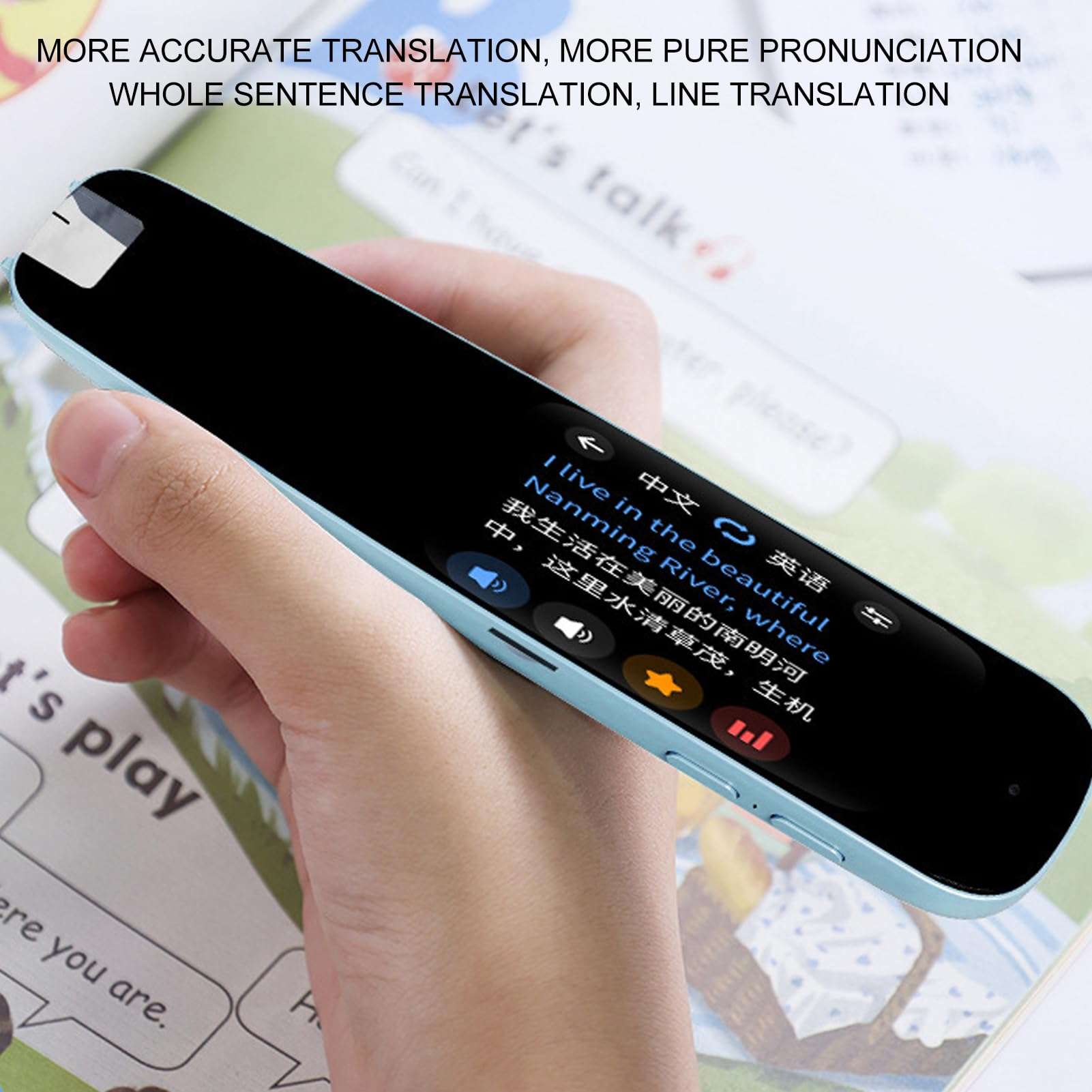 Pen Scanner, Mobile Hotspot Smart Scanner Pen Language Translator, Portable Electronic Dictionary Scanning Pen for Kid, Adult 3