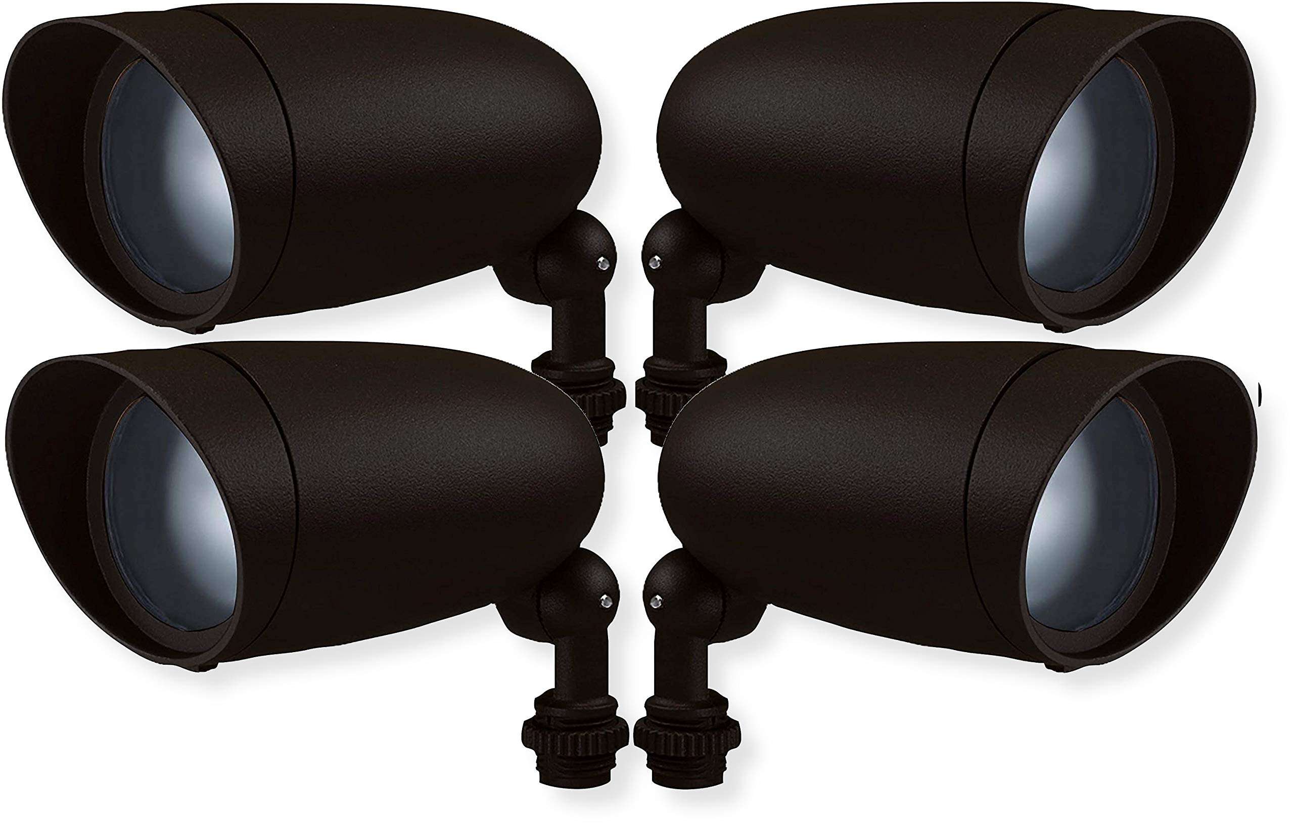 Nuvo 76-646 7" PAR20 Outdoor Flood Lights in Dark Bronze Finish, 6.25" Length, 2.75" Width, 50 Watts, Incandescent Lamp, PAR20 Bulb, Medium Bulb Base, Replaceable Light Source (Pack of 4) 1