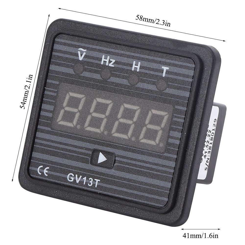 Oumefar 40-70HZ 0.5 Level 3 in 1 Generator Digital Meter 220V 380V AC Panel Mounting Meter GV13T for Generator Voltage Frequency Display(220V System) 3