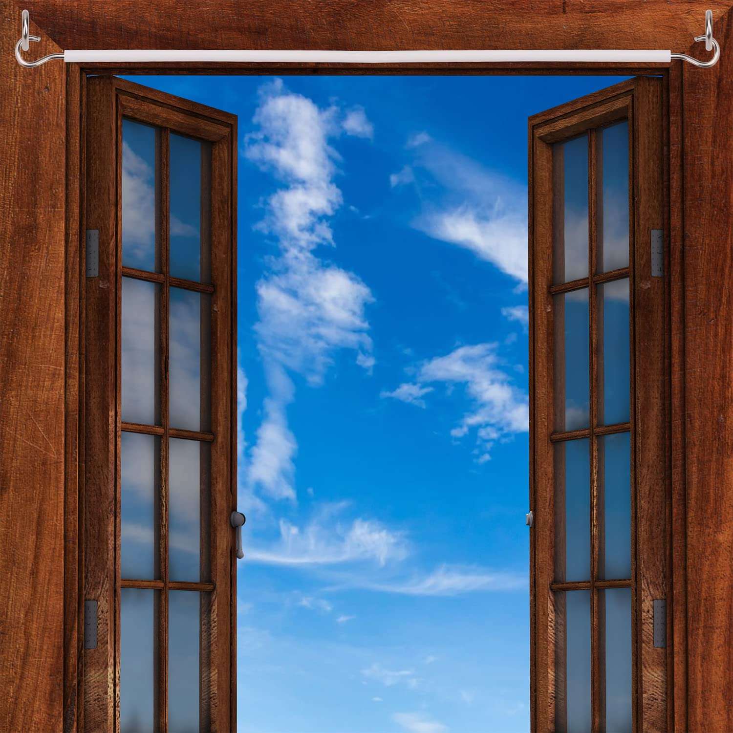 Trimming Shop 10 Metres Curtain Wire with 10 Pair of Hook & Eyes Set, Multi-Purpose Voile Curtain Wire Cable, Cord Cable Hook and Eyes 6