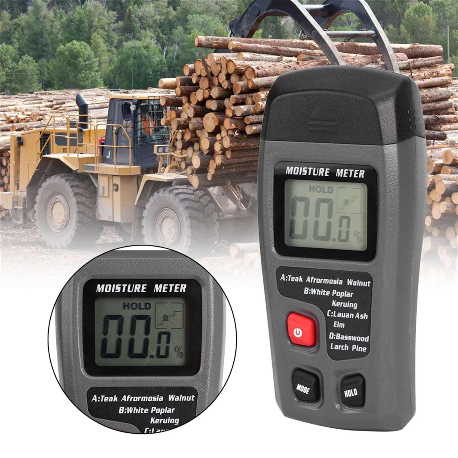 Gigicial Moisture Meter for Drywall, Wood Moisture Meters for Walls, Carpet, Floor Humidity Detector, Calibration for Moisture Detection in Wood, Water Leak Detector 4