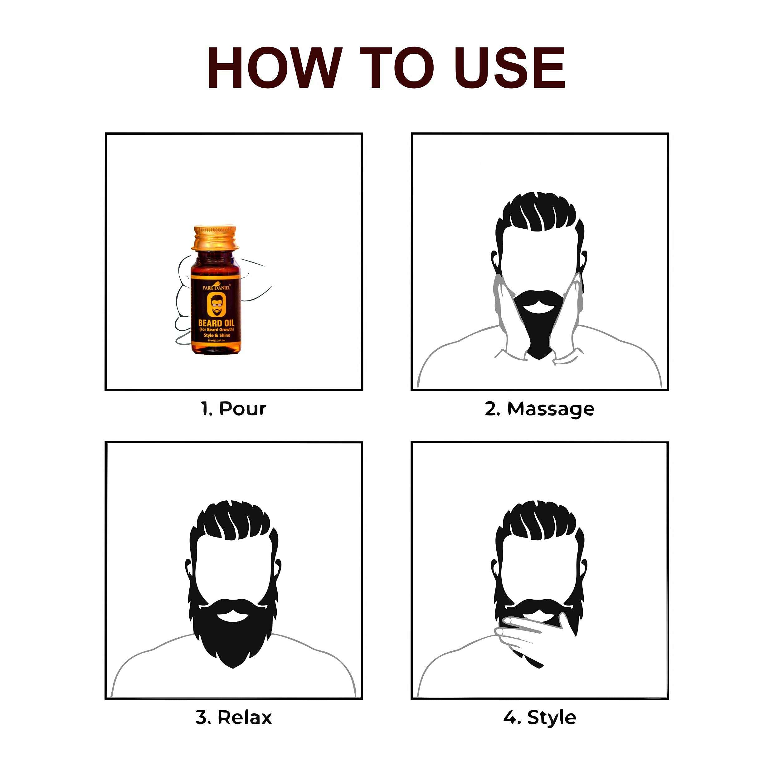 Park Daniel Combo Pack of Beard Oil 35ml & Handcrafted Wooden Beard Comb (1 Pc.) 3