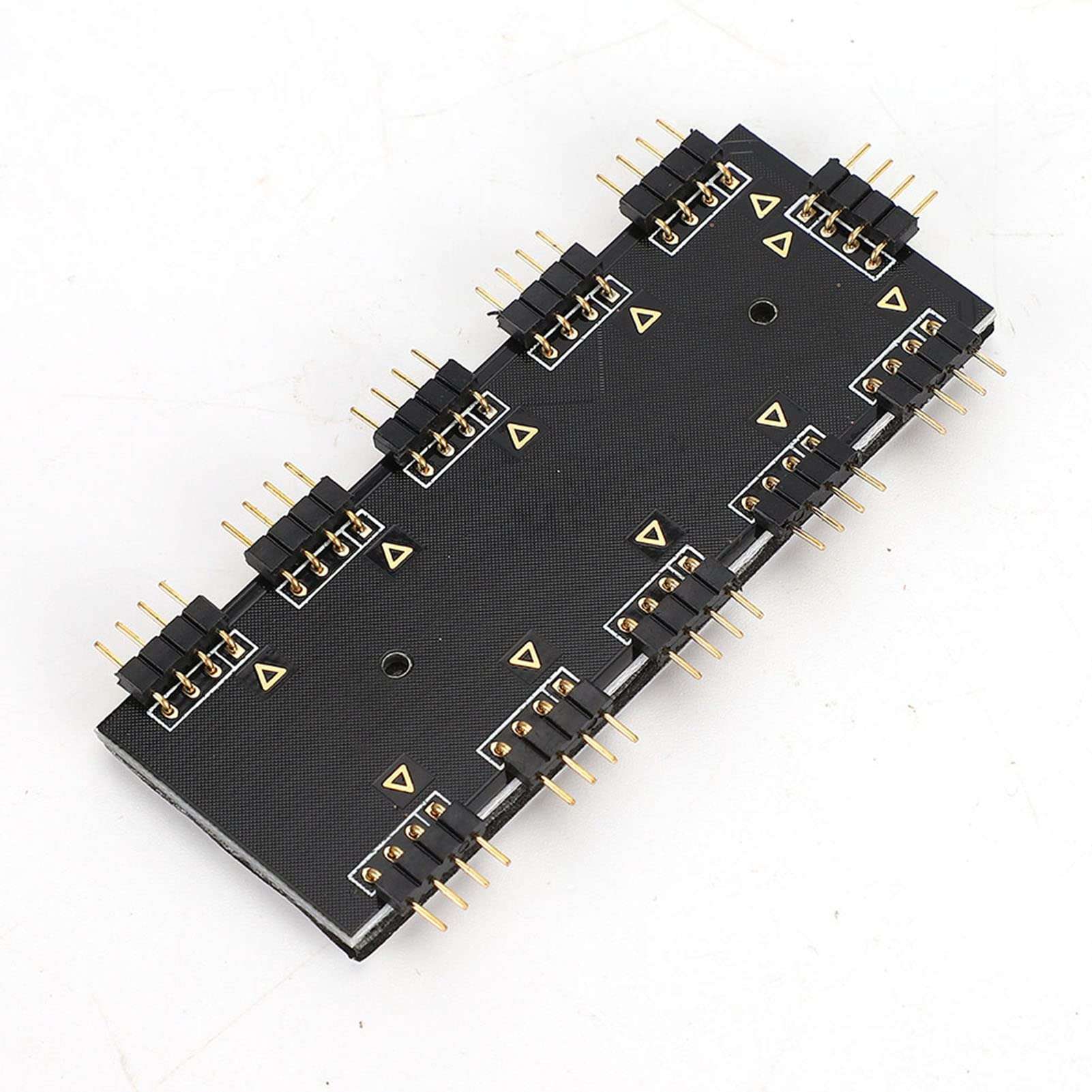 RGB Hub, Motherboard RGB Hub, 10 Channel PCB Practical Horizontal Pin for PC Motherboard, Desktop Motherboard (12V 4-pin)