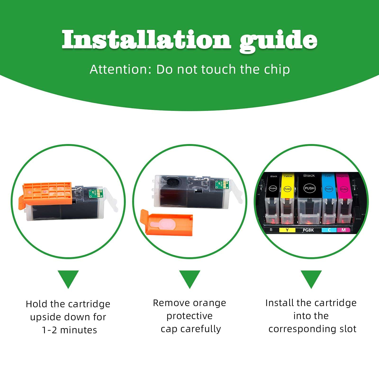 GREENARK Compatible Ink Cartridges Replacement for Canon c280xxl pg280 bk PGI-280 PGI-280XXL BK Black Ink Tank （2 Pack） Works for PIXMA TR7520 TR8520 TR8620 TS6120 TS6320 TS8220 TR8622 TS9120 Printers 4