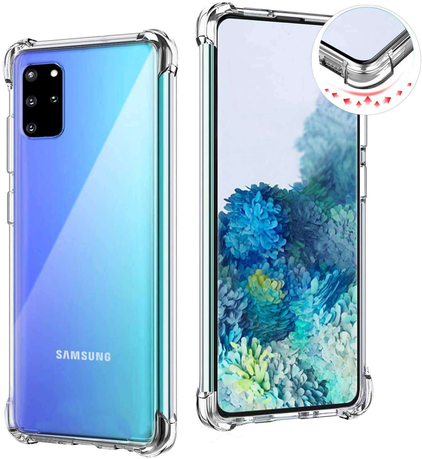 For Samsung Galaxy S20 Plus S20+ Case,Galaxy S20 Plus 20+ 5G Soft TPU Protective Phone Cover Case,Shockproof,Anti-Yellow,Super Slim Fit,Reinforced Corners for Samsung S20 Plus S20+ 2020[6.7inch]-Clear 1