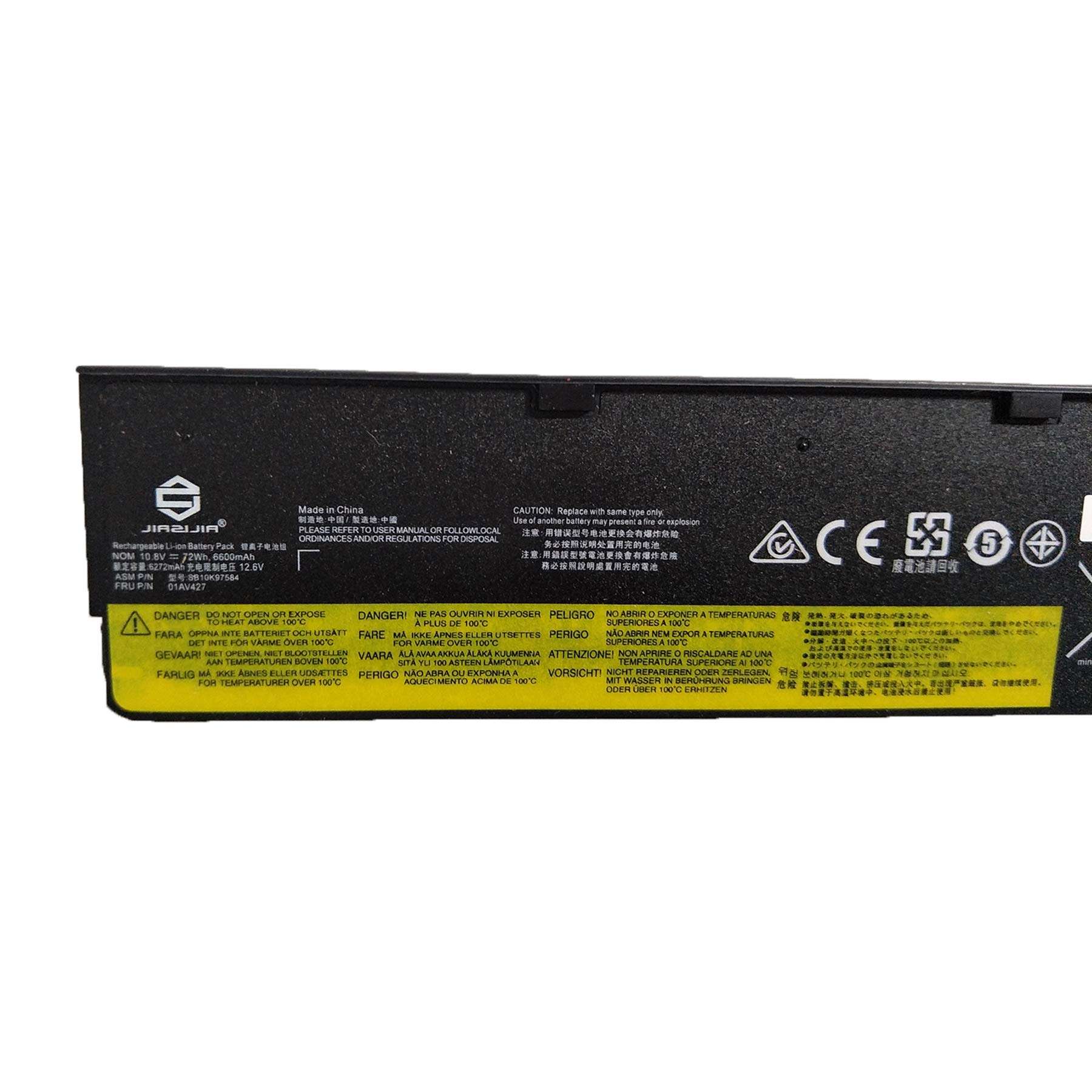 JIAZIJIA 01AV427 Laptop Battery Replacement for Lenovo ThinkPad T470 P51S P52S T480 T570 T580 TP25 A475 A485 Series 61++ 01AV428 01AV492 4X50M08812 SB10K97584 SB10K97585 10.8V 72Wh 6600mAh 6-Cell 2
