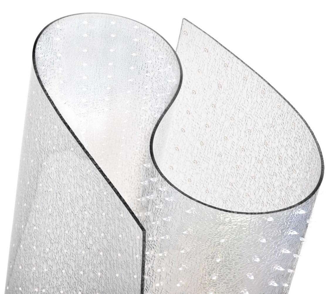 ExactMade - Clear Carpet Runner, USA Made, Safe, 24 x 48 Inch, 2mm Thick Cleated Vinyl, Clear Vinyl Carpet Protector for Rug, Plastic Runner for Carpet Protection 1