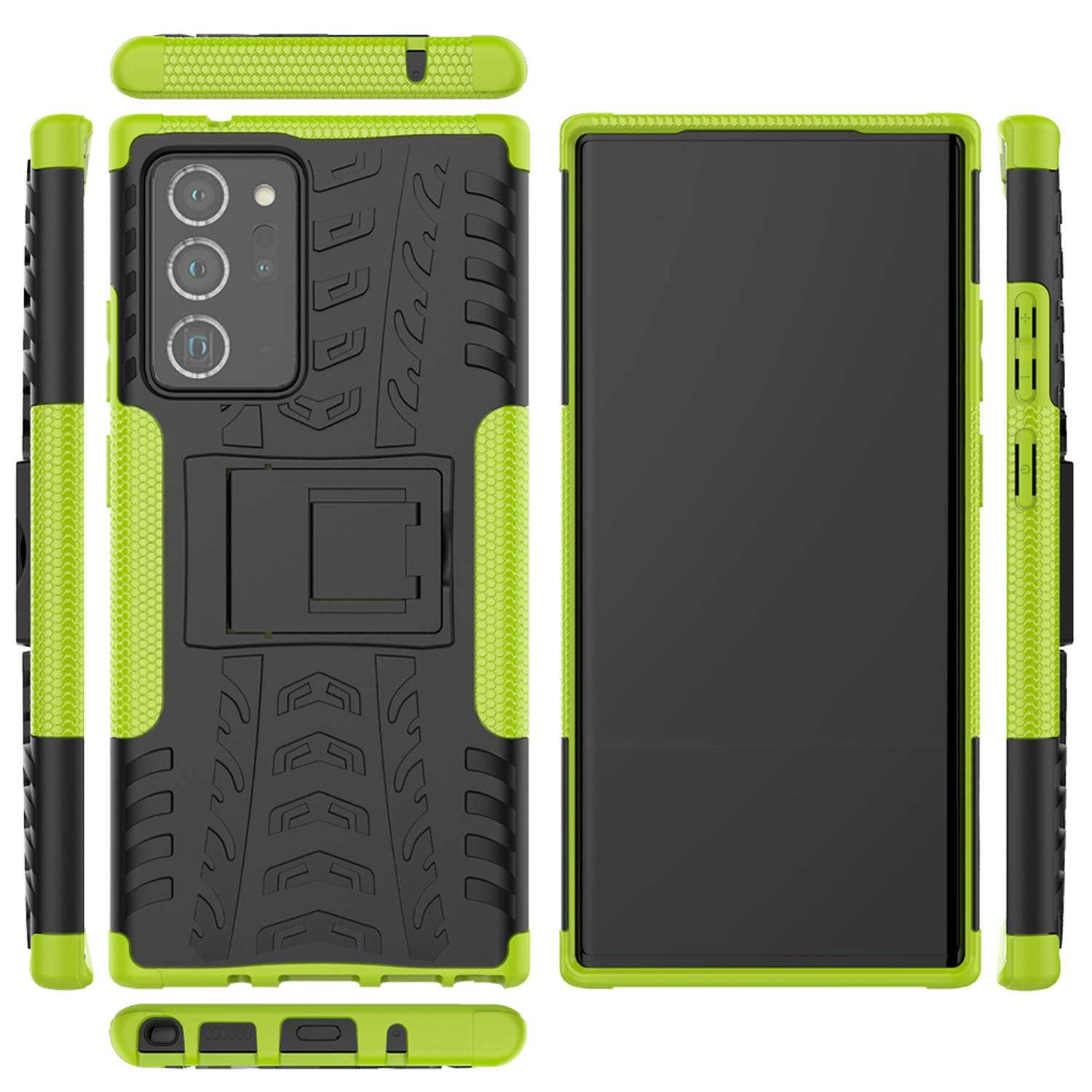 EVB for Samsung Note 20 Ultra Case,Galaxy Note 20 Ultra Case,[Shockproof] Tough Rugged Dual Layer Protective Case with Hybrid Kickstand Cell Phone Cover for Samsung Galaxy Note 20 Ultra 5G (Green) 3
