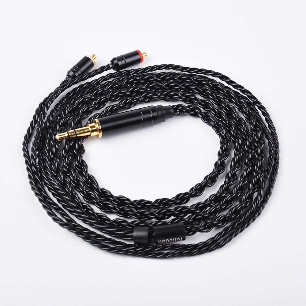 Kinboofi 6 Core MMCX Cable, Upgrade Silver Plated Replacement Cable,Black Detachable Earphone Cable Replacement Earphone Wire for Shure 846 535 215 315 MAGAOSI K5 LZA4 (3.5mm Audio Jack, MMCX) 4