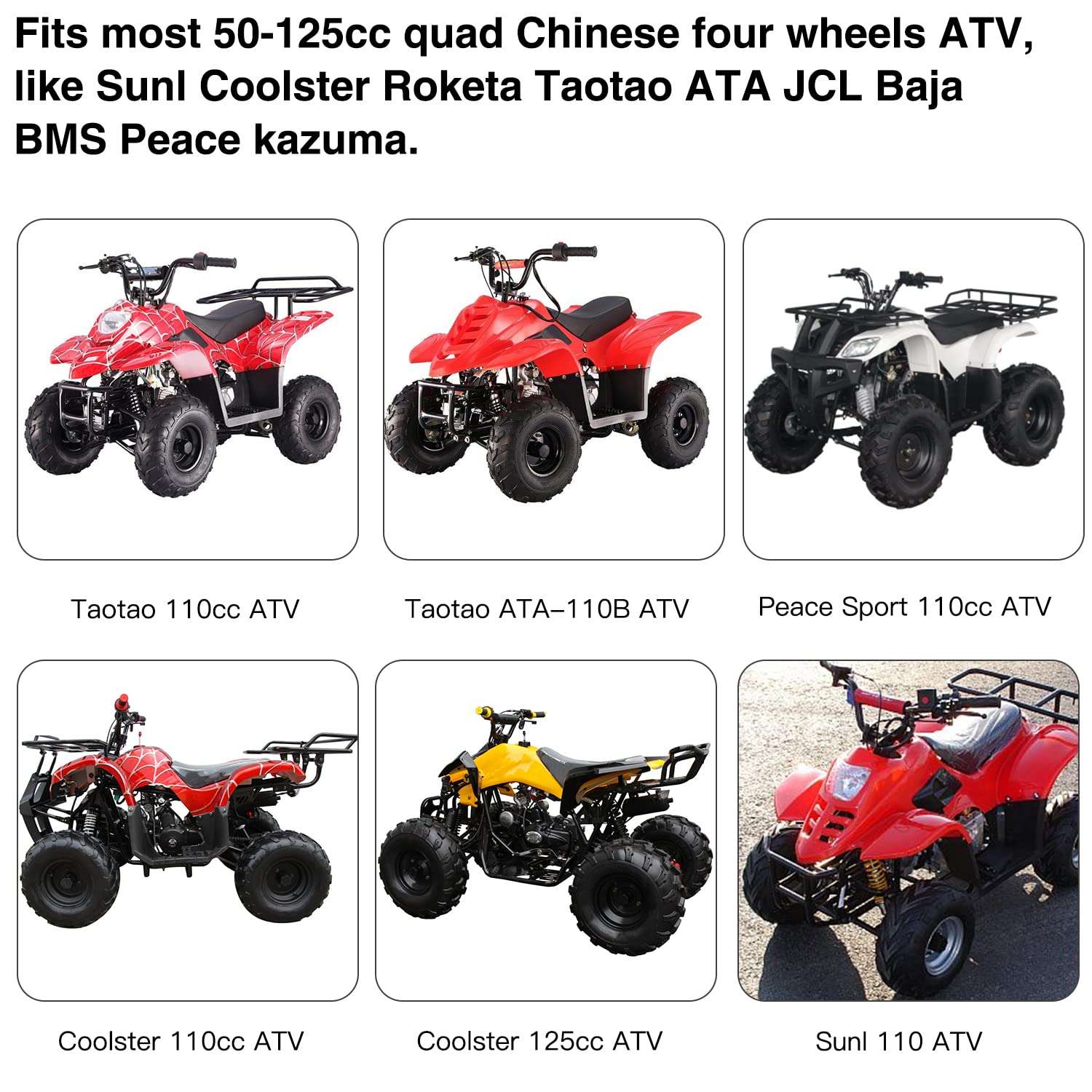 YOXUFA Upgraded Plastic Gas Fuel Tank Cap Petcock for 50cc 70cc 90cc 110cc 125cc ATV Coolster TaoTao Lincon Buyang Roketa Kazuma Baja Sunl Quad Riding Lawnmower Chinese 4 Wheeler Parts 3