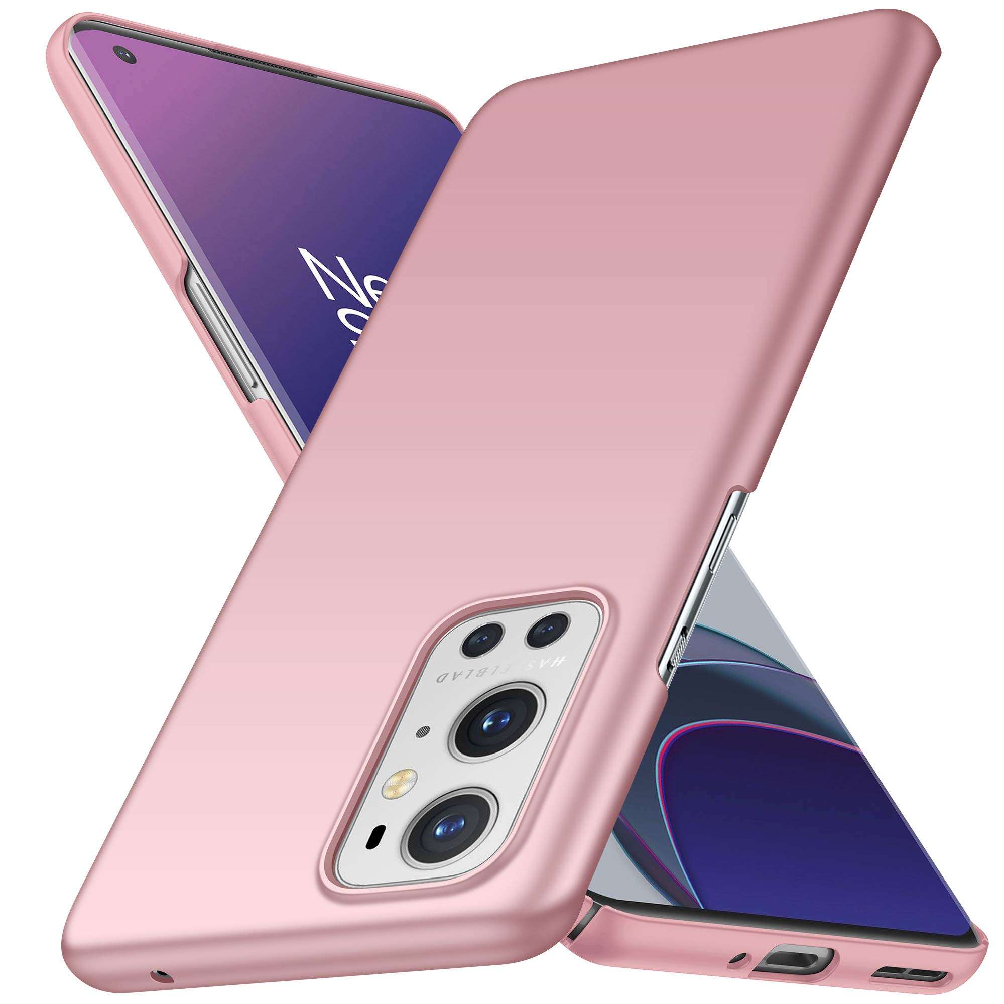 Almiao Compatible with OnePlus 9 Pro Case, [Ultra-Thin] Minimalist Slim Protective Phone Case Back Cover for OnePlus 9 Pro (Pink) 1