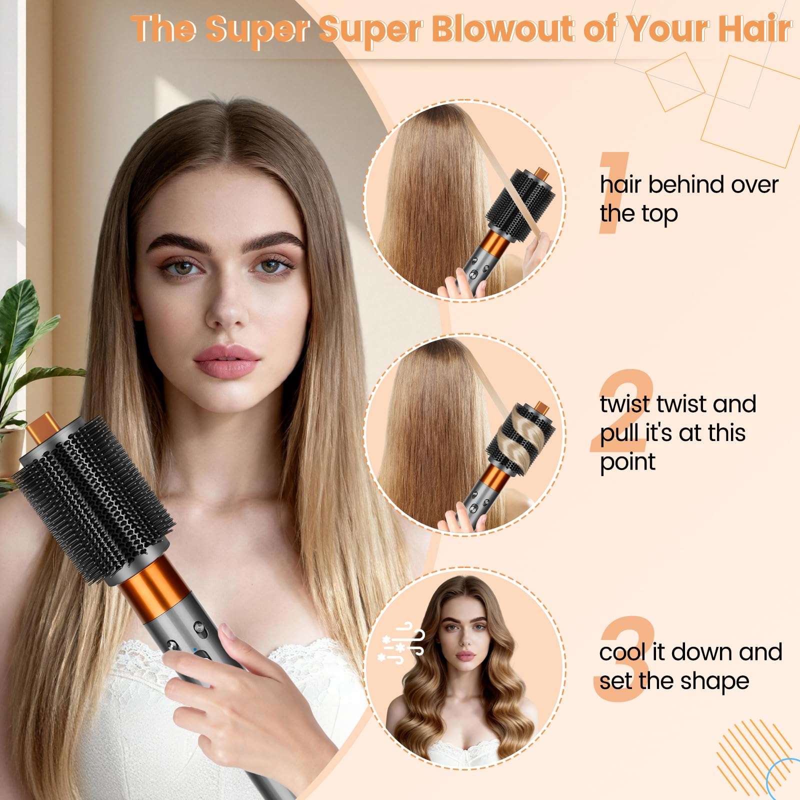 YTCHYYSK Upgraded Large Round Volumizing Brush Attachment and Wave Curl Diffuser Attachment for Dyson Airwrap HS01 HS05 HS08 Accessories 6