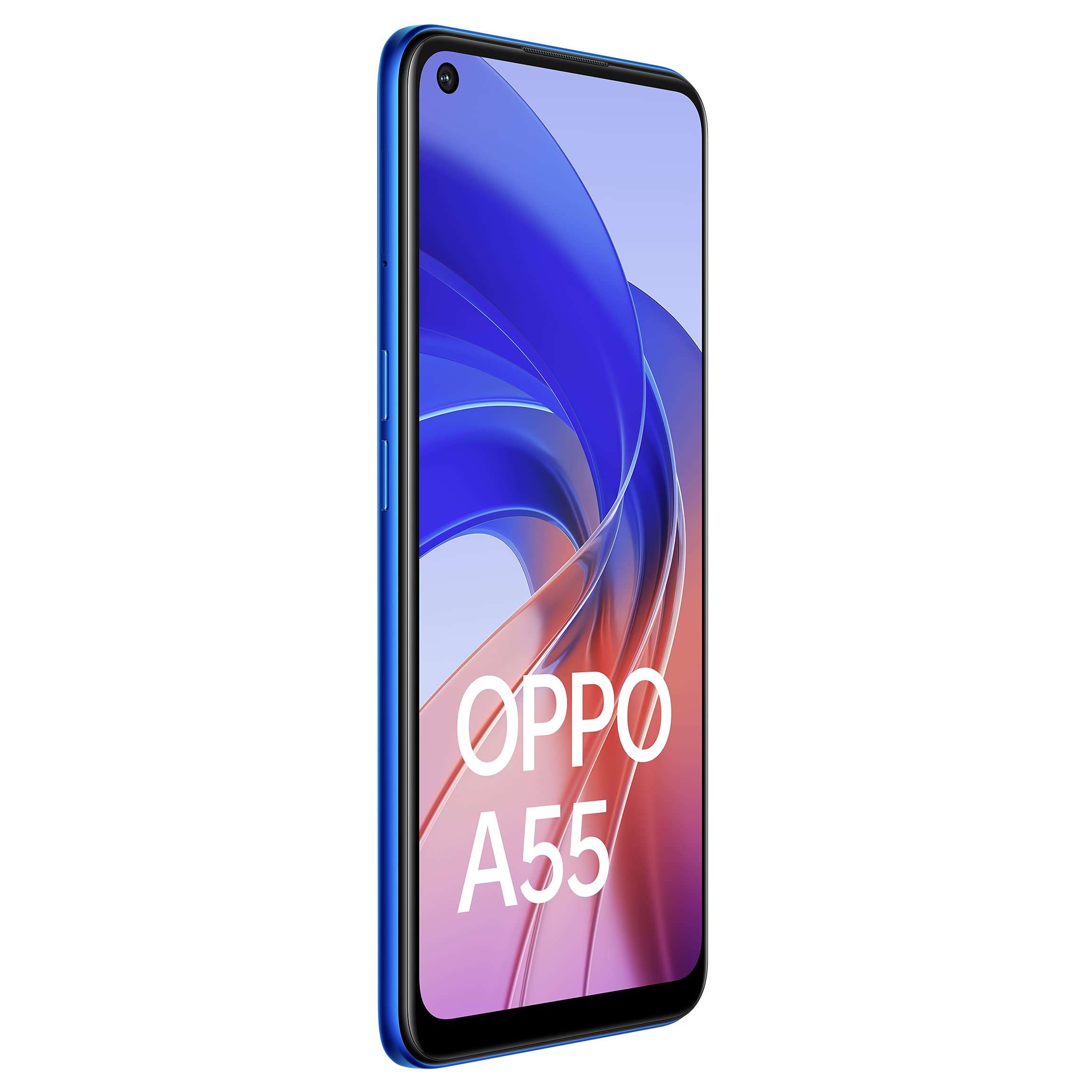 Oppo A55 (Rainbow Blue, 4GB RAM, 128GB Storage) | 5000mAh Battery | 50MP AI Camera | 18W Fast Charging | with No Cost EMI/Additional Exchange Offers 5