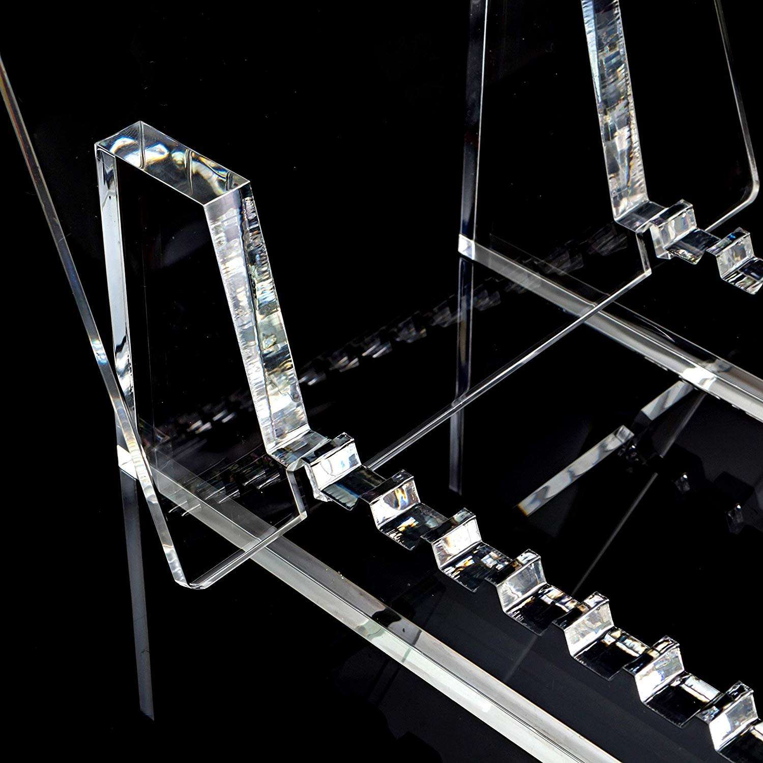 Record-Happy Vinyl Record Holder Acrylic Stand - Premium Crystal Clear LP Rack holds up to 30 Album Lp's Functional Rack Design Perfect for 12” or 7” Singles 2