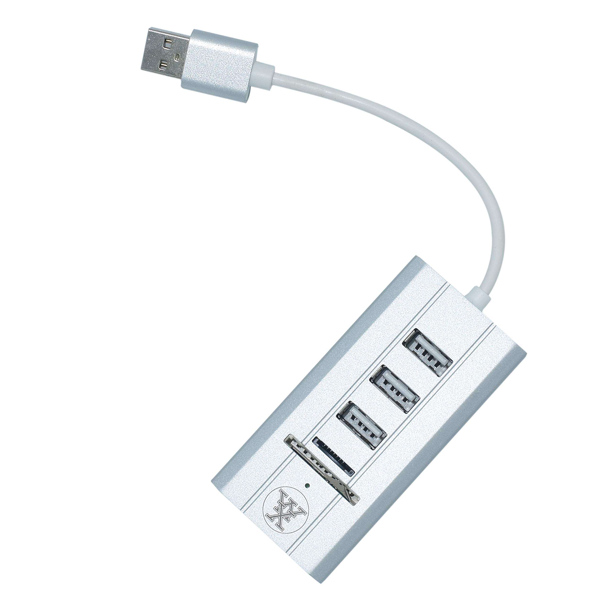 YXY USB Hub 8 in 1 USB 2.0 Adapter with 3 Audio Mic Port 3.5mm Headphone and Microphone,SD&TF Card Reader,Audio Jack for MacBook Pro and Other UBS Devices 5