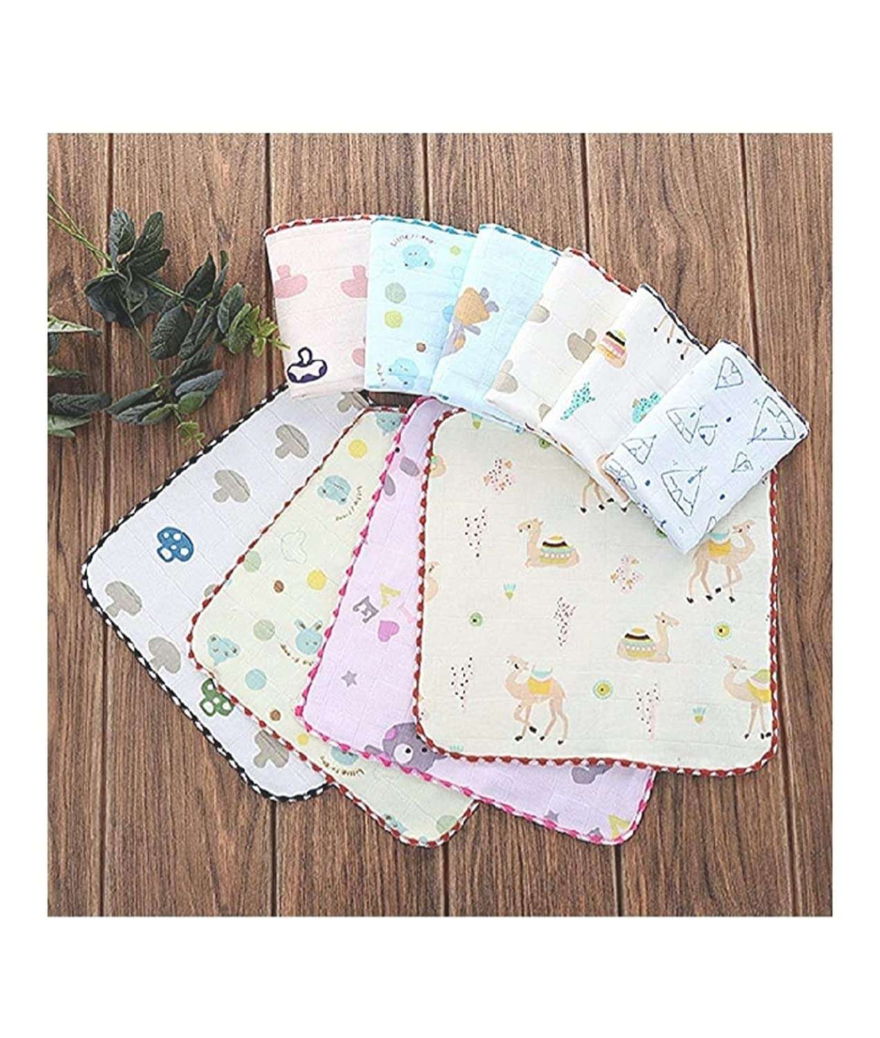 CLUZE 100% Cotton Handkerchief/Rumal/Face Towel - Soft and Absorbent Handkerchieves for Women's - Set of 12 (10" x 10") 3