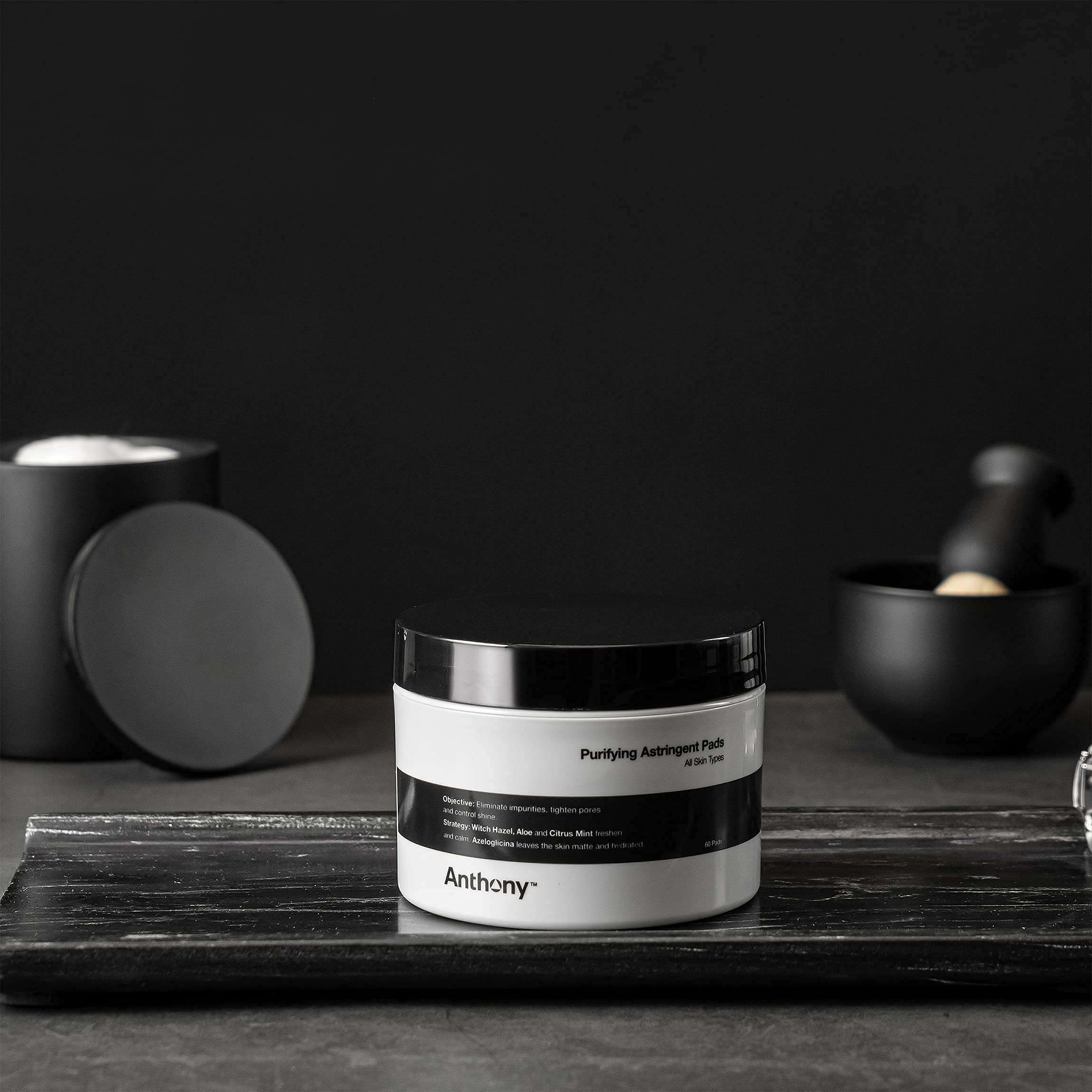 Anthony Glycolic Facial Cleanser, Normal to Oily Skin, 16 Fl Oz Purifying Astringent Toner Pads, 60 Count 4