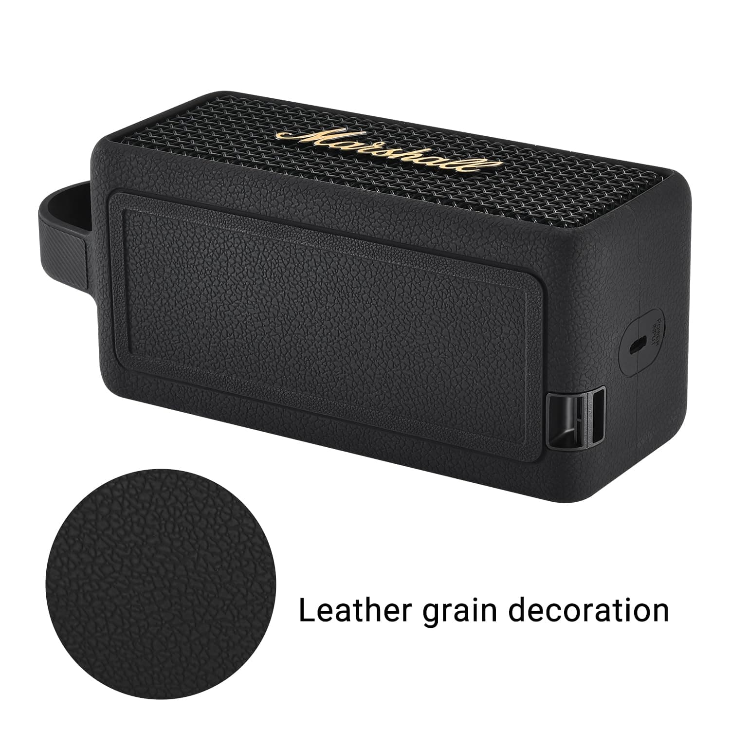 Speaker Case Cover for Marshall Emberton III Portable Bluetooth Speaker Case， 3Colors Available，for Mountaineering Hiking Outdoor Travel Compatible with Marshall Emberton III Case (Black) 6