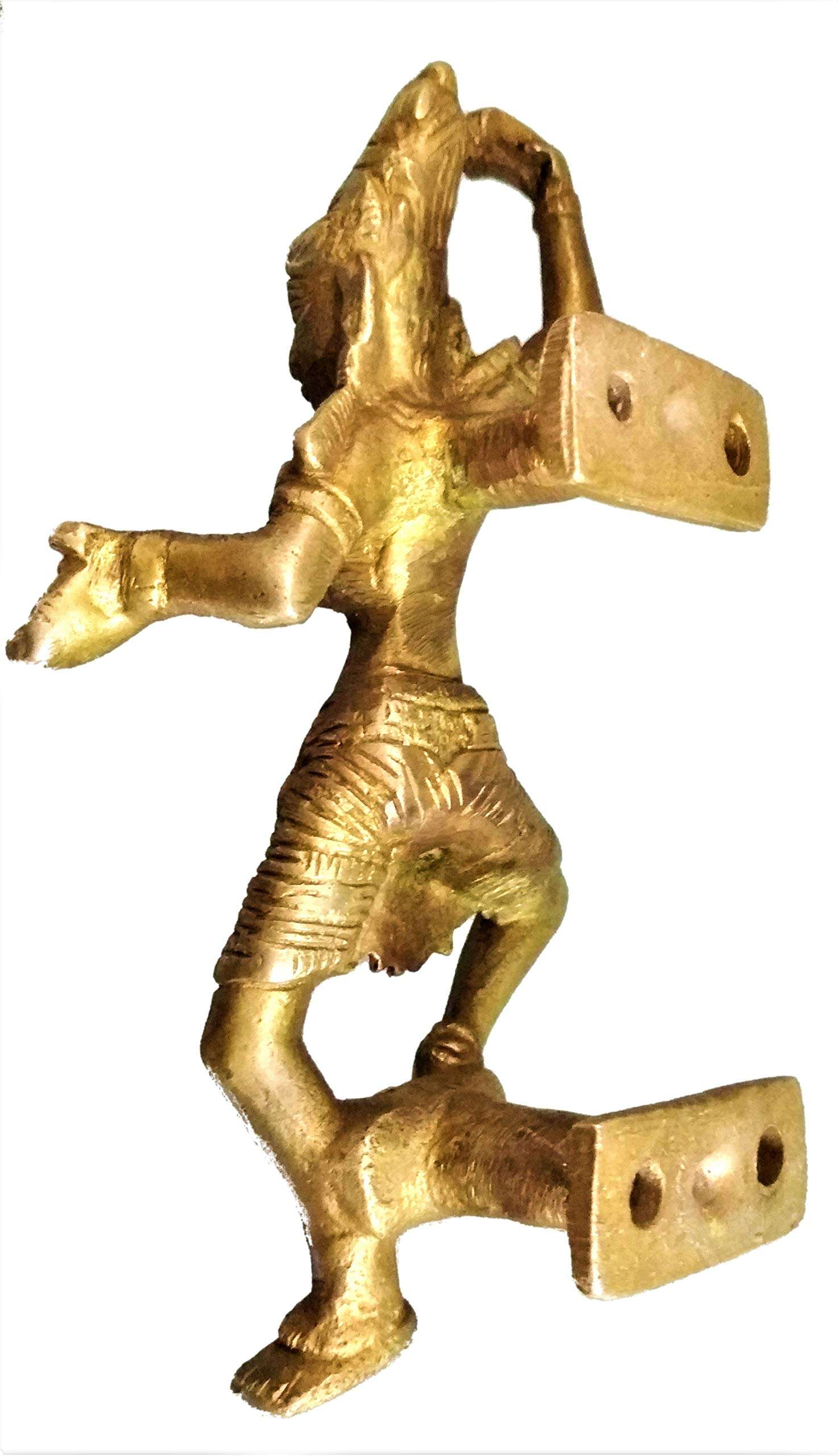 Purpledip Brass Door Handle 'Dancing Diva': Decorative Door/Window/Cupboard Handle (10822A) 3