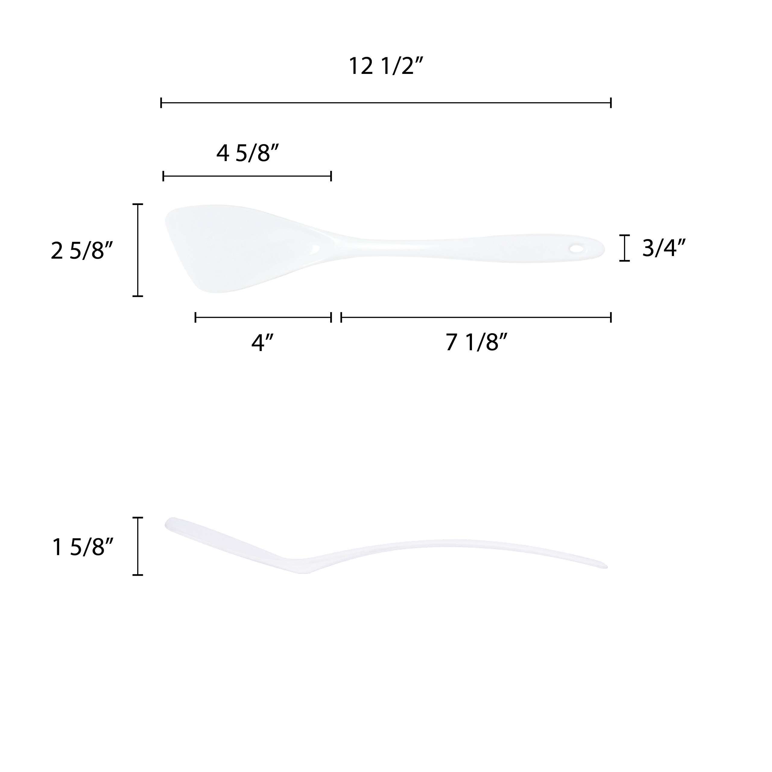 Restaurant Essentials Melamine serving utensils collection 12" slide turner, white, comes in dozen 2