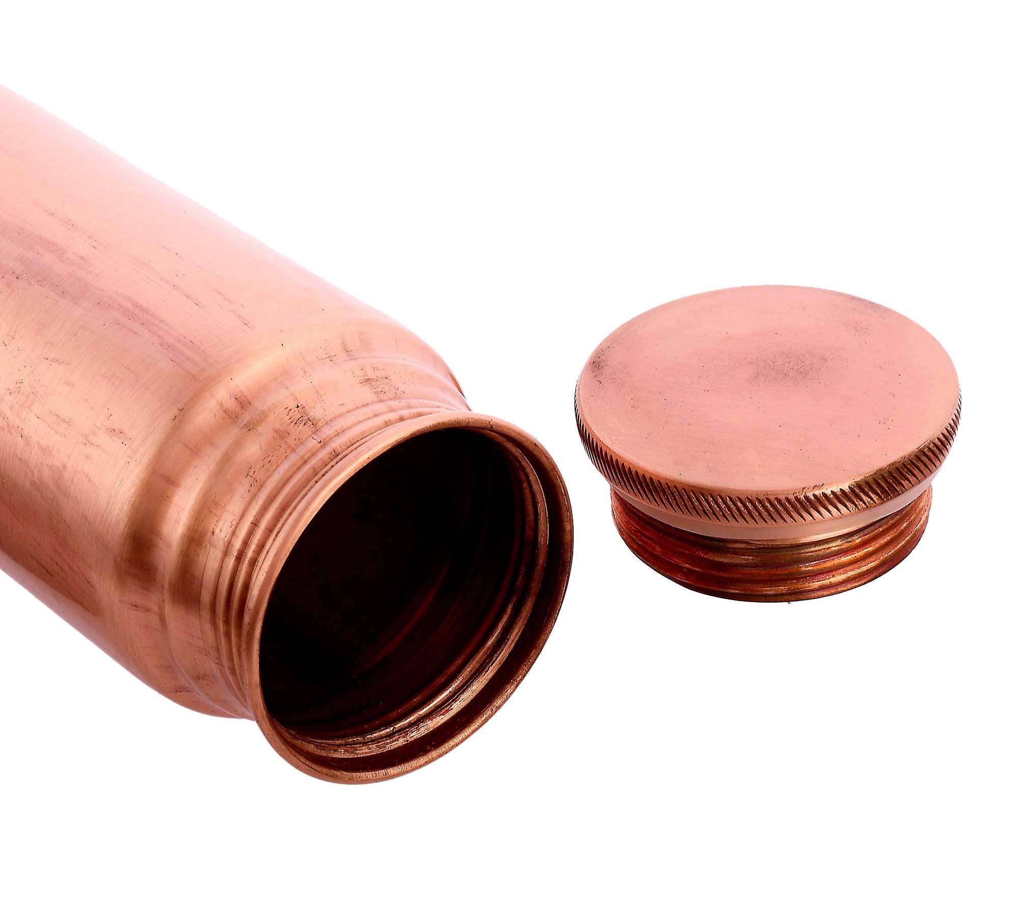 Kuber Industries Dove Pure Copper Bottle for Water 1 Litre Dirt Proof Leak Proof and Joint Less Ayurveda and Yoga Health Benefits Water Bottle (Set of 2, Brown)-KUBMART11574 6