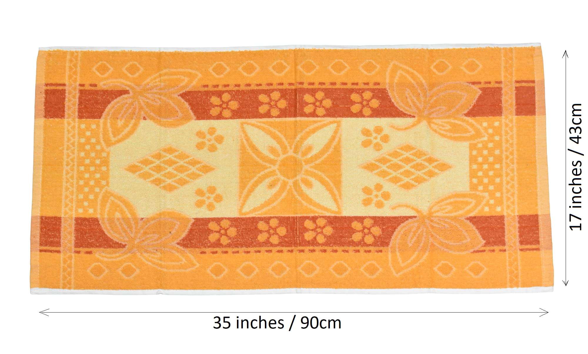 TUNI MANI 100% Cotton 500GSM Turkish Hair/Hand Towel Multicolour/Size: 17" x 35" inches / 43cm x 90cm (Pack of 6) 4