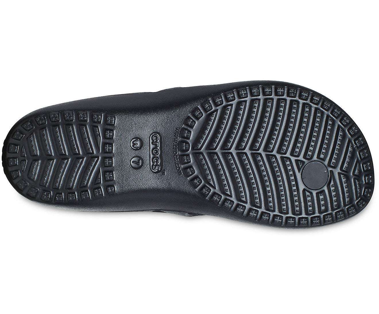crocs Girls Black Flip-Flops-W5 (206866-001) 5