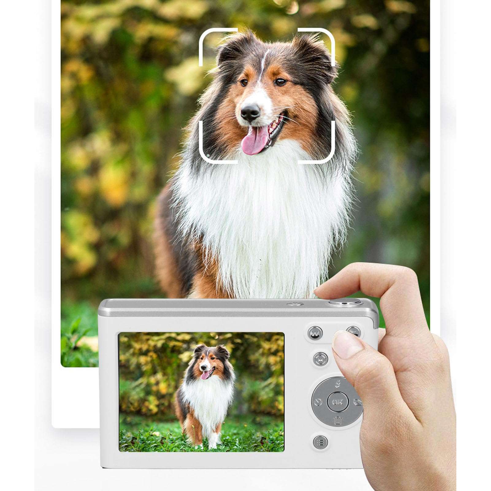 Digital Camera, 4K 50MP Autofocus Kids Camera with 16X Zoom, 2.8 Inch LCD Screen DSLR Camera with Fill Light 5