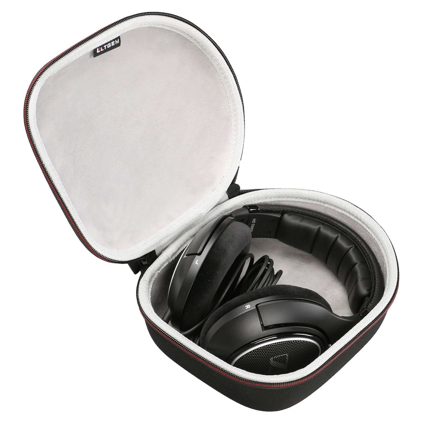 Headphone Case Compatible with Sennheiser HD 280 Pro / 599/600 / 660S2 / 569/490 Pro / 620S / 599 SE Headphones, Black+Gray 1