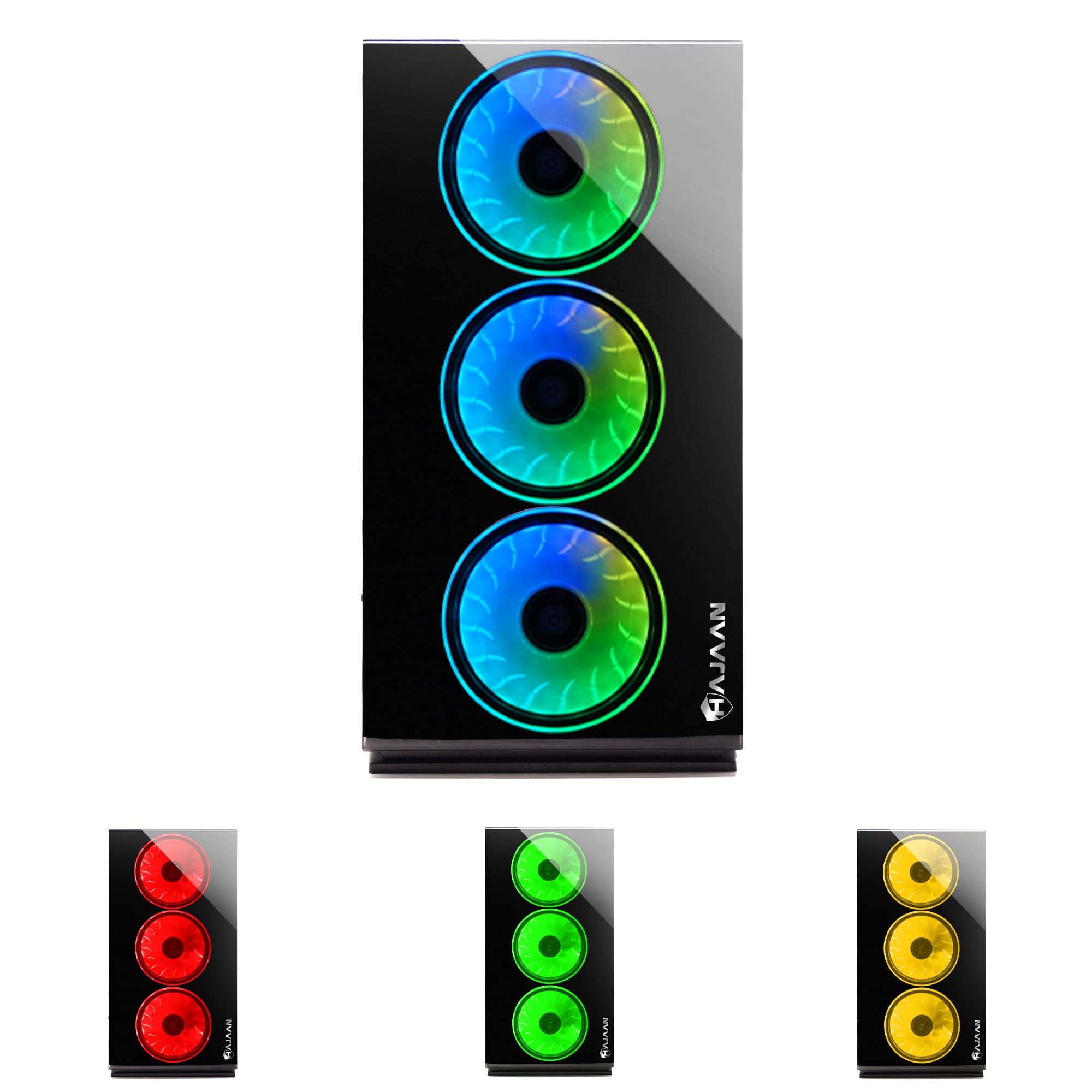 HAJAAN Gaming PC Desktop Tower - Intel i7 Quad Core Processor Upto 4.0GHz - 16GB DDR4 RAM 1TB SSD - AMD Radeon RX 580 8GB - RGB Keyboard Mouse - WiFi Ready - Windows 10 Pro 3