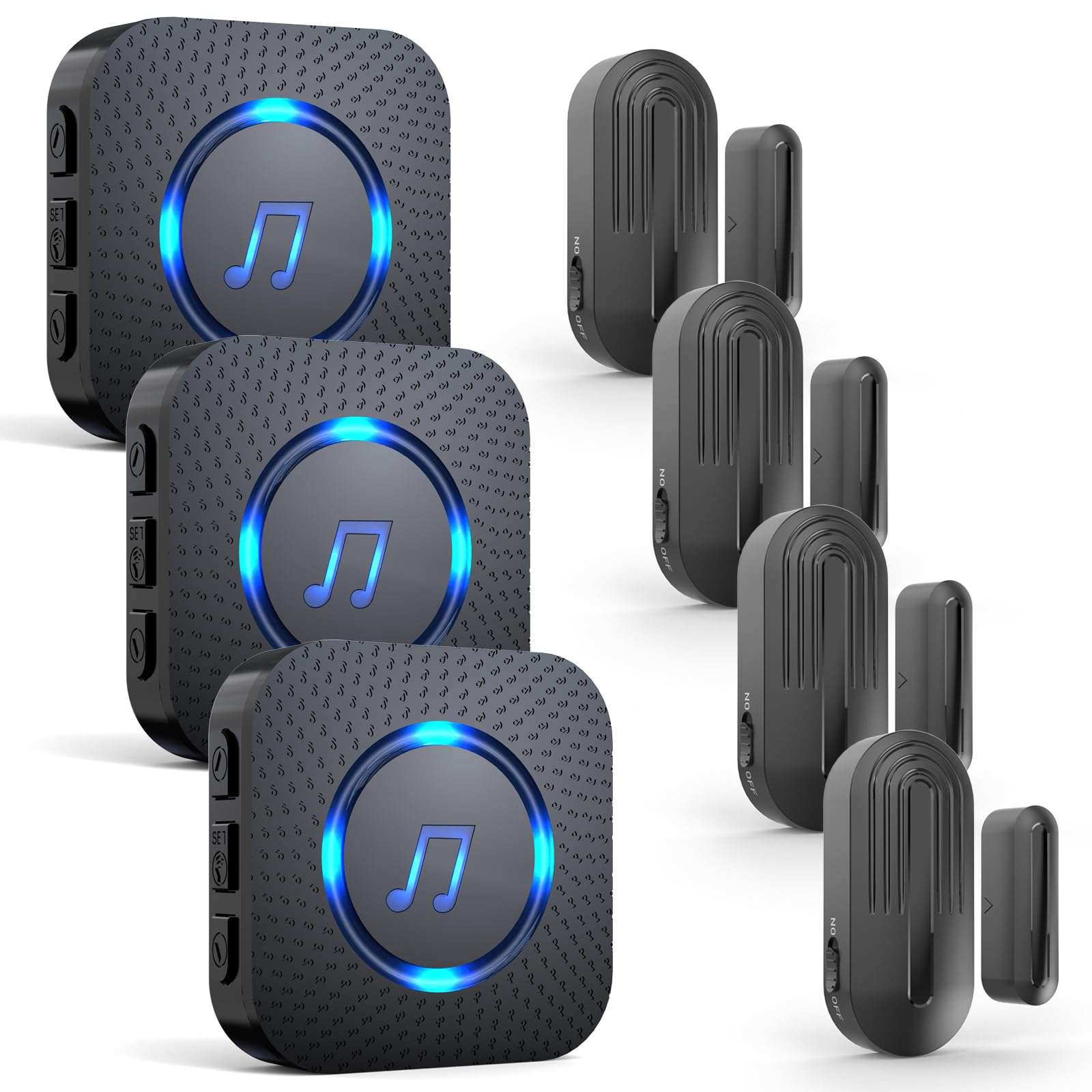 SanJie Door Chime, Wireless Door Chimes When Door Open Entry for Business/Home/Office/Store (500ft Range 26 Chimes Adjustable Volume) 1