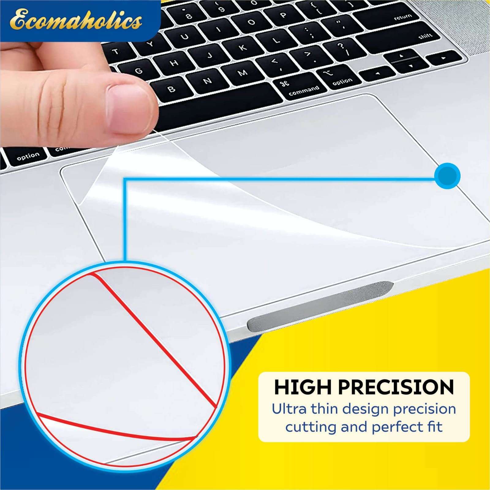 Ecomaholics ® 2 Pack Trackpad Touch Pad Protector Cover Skin for Acer Aspire R 13 (R7-372) 13.3 inch 2-in-1 Laptop Matte Finish Anti Fingerprint/Scratch Laptop Skin Accessories, Transparent 5