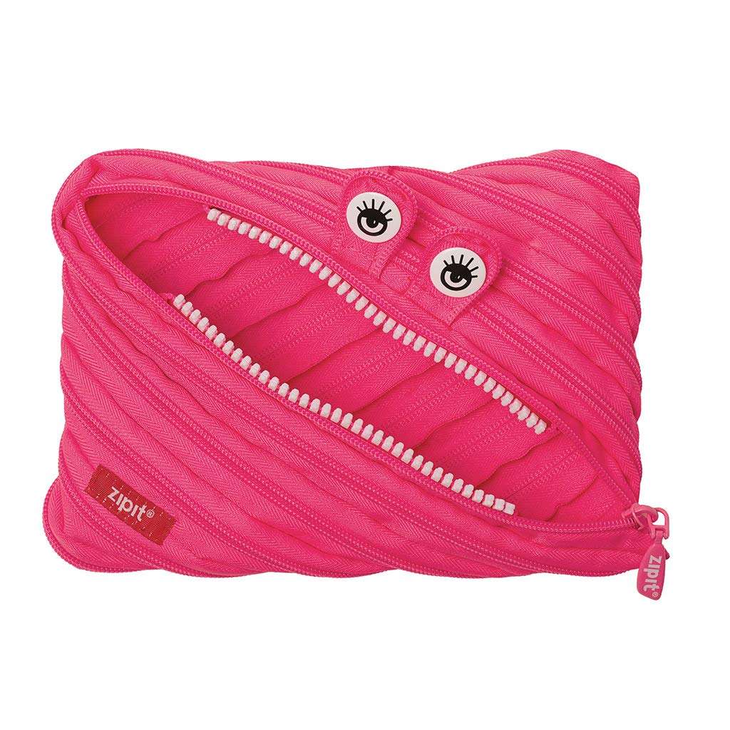 ZIPIT Monster Jumbo Pencil Case, Pink